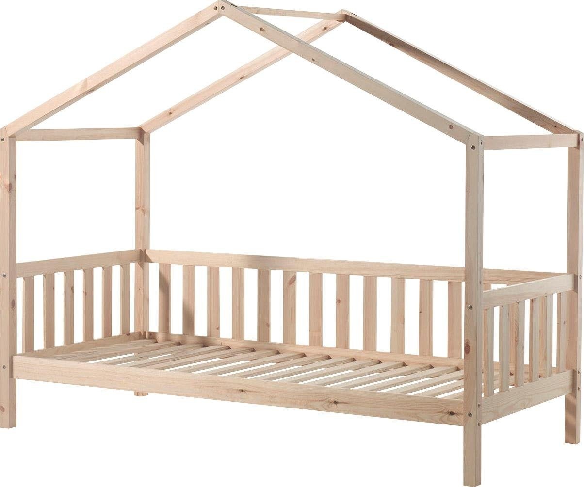 Vipack Hausbett "Dallas, mit Dachaufbau, Kiefer massiv, stabil gebaut", (B/ günstig online kaufen