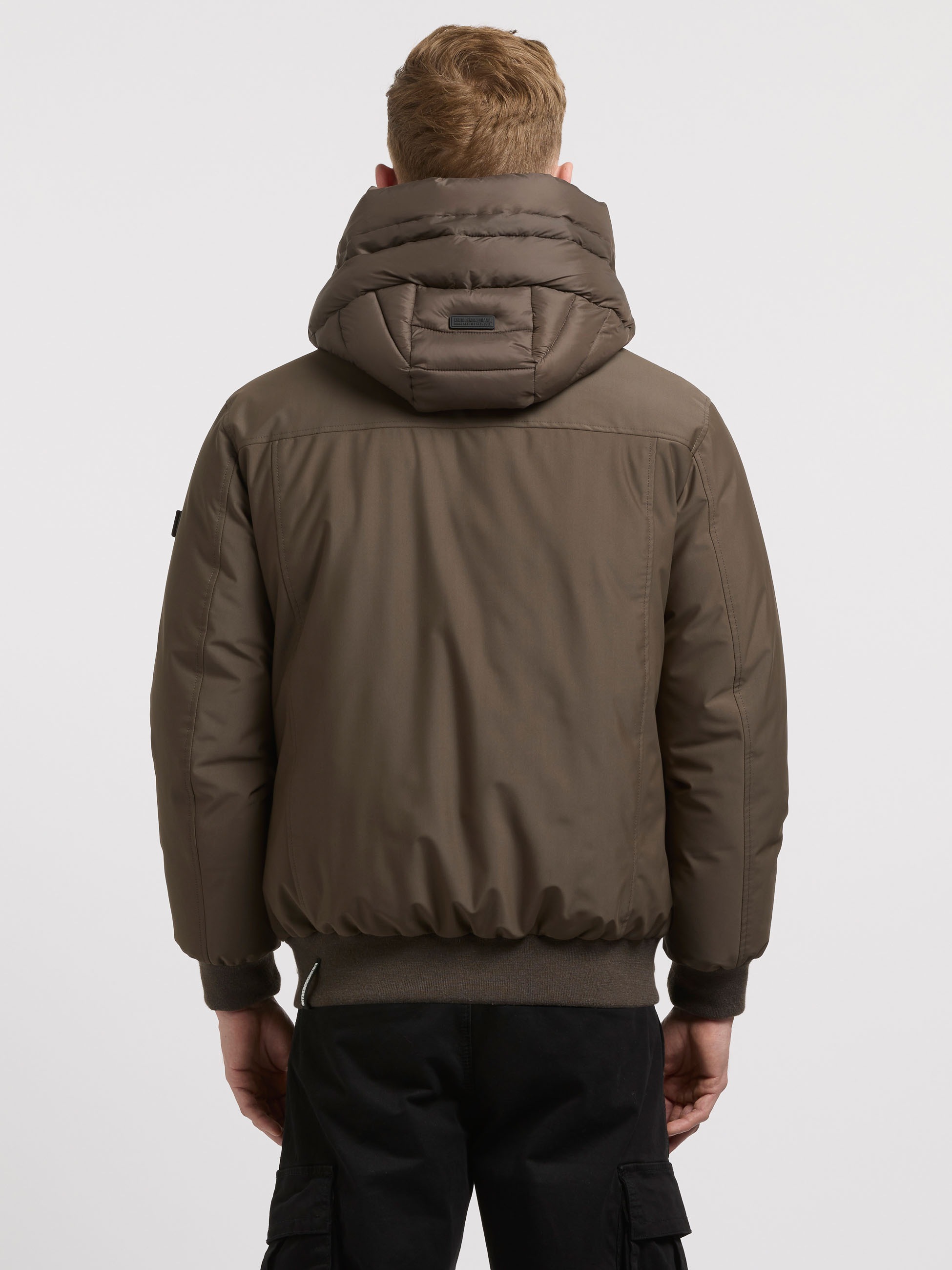 KHUJO Clemat Men's Bomber Jacket Green Size S 3