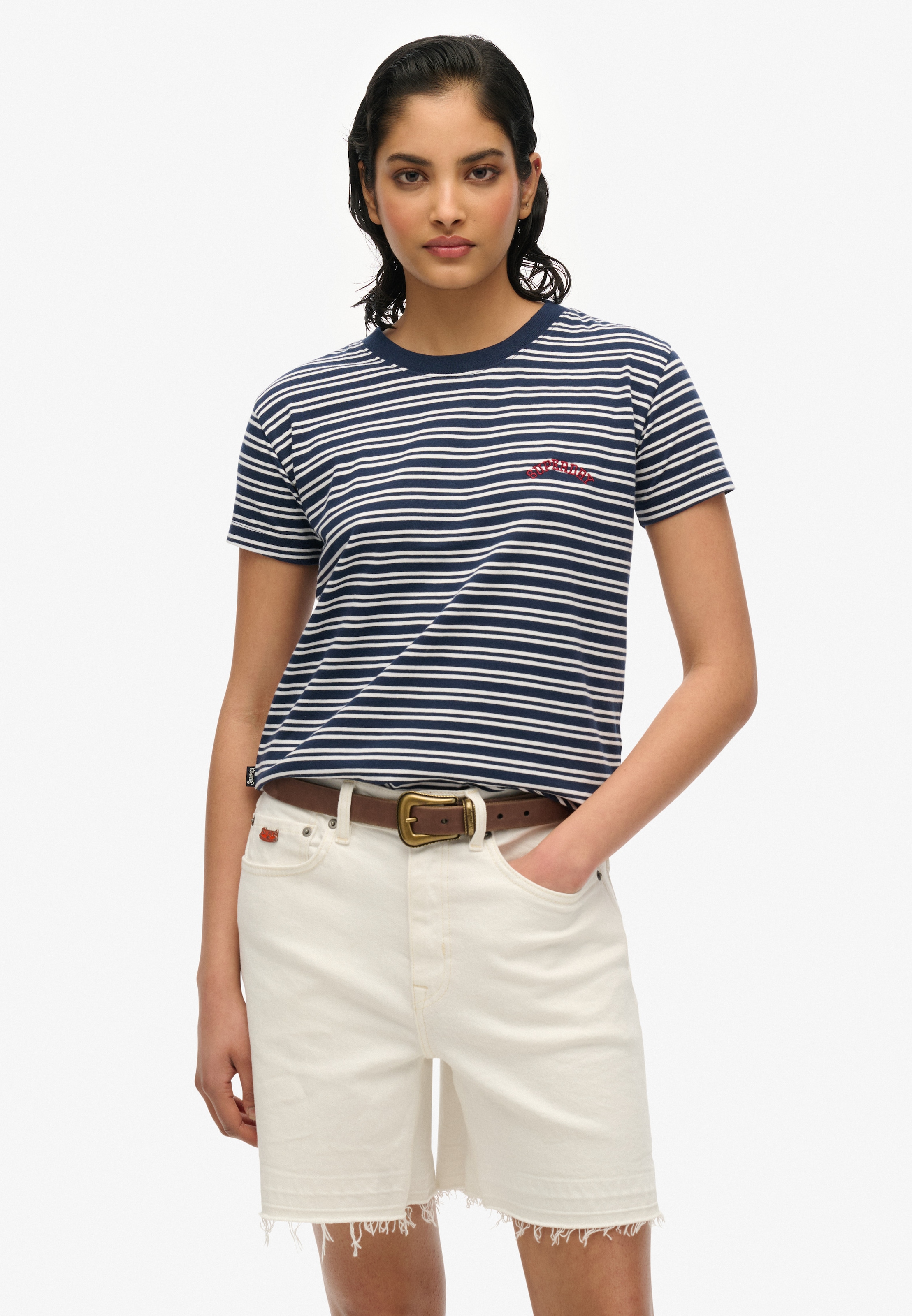 Superdry T-Shirt "ESSENTIAL LOGO STR FITTED TEE", angenehmes Tragegefühl du günstig online kaufen