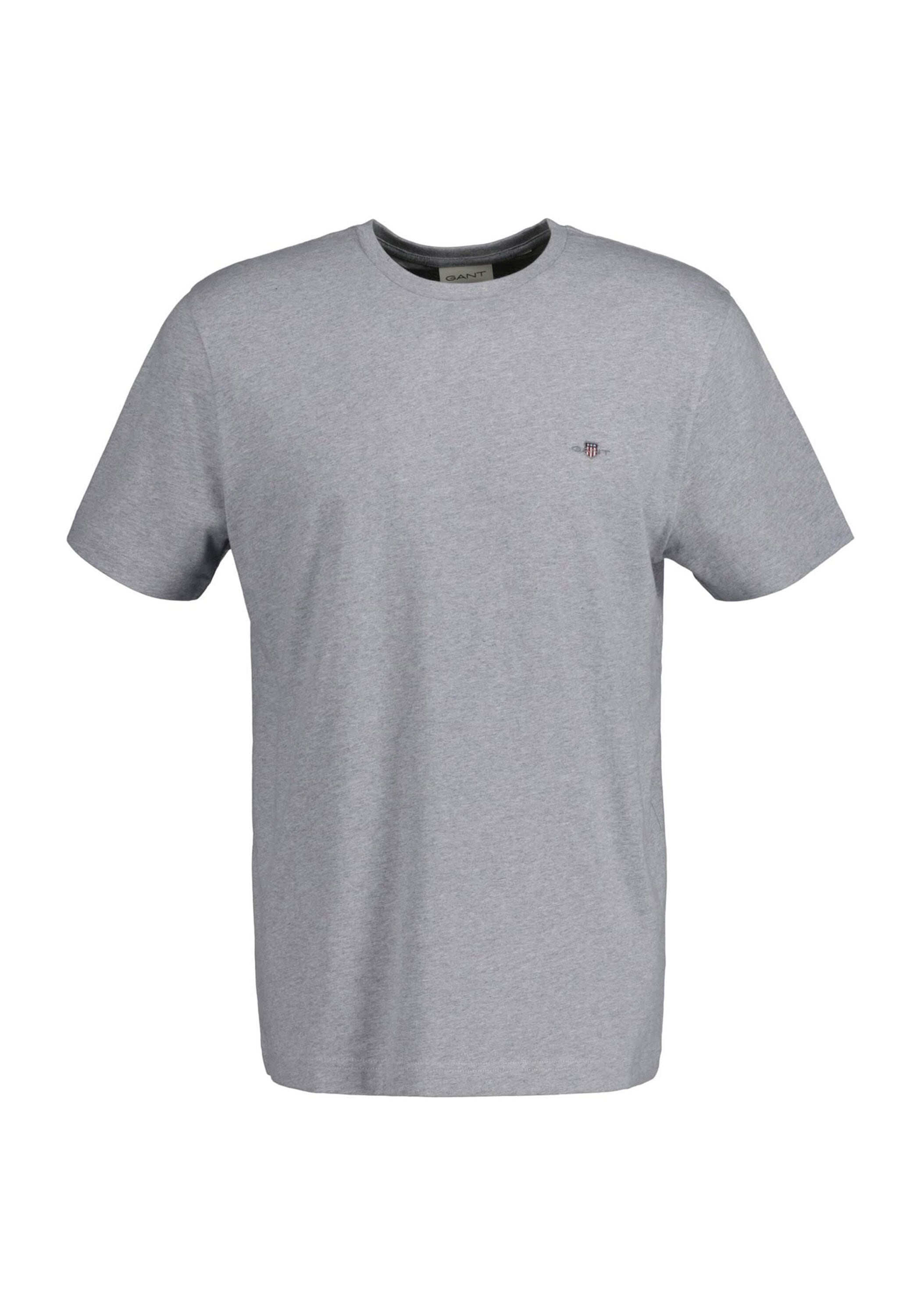 Gant T-shirt à Manches Courtes 2003184 Regular Fit Grey Melange XL Homme 4