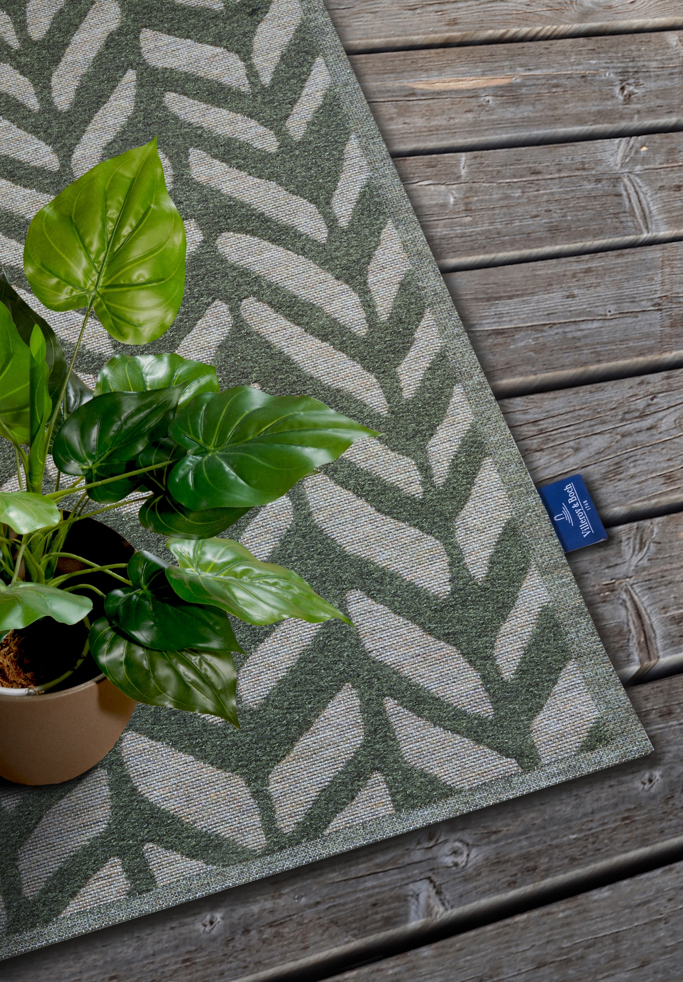 Villeroy & Boch Outdoorteppich »Georgette«, rechteckig, 4 mm Höhe, In-& Outdoor, Flachgewebe, wetterfest, Terrasse, Balkon, modern, Trend