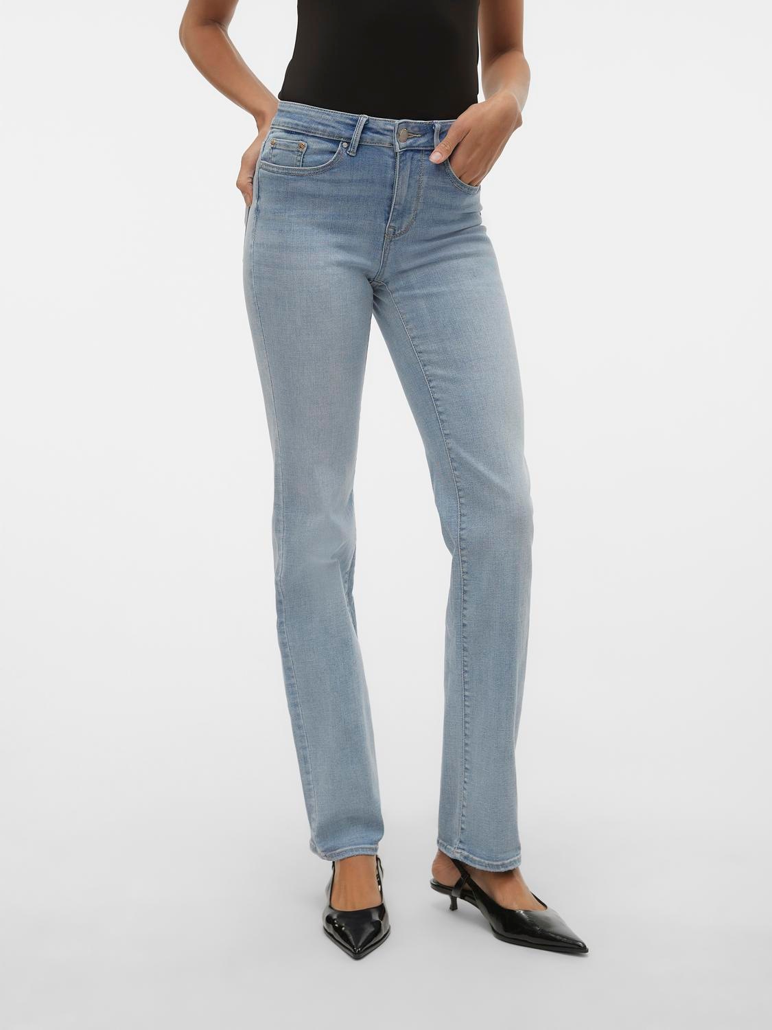 Vero Moda Straight-Jeans "VMFLASH MR STRAIGHT JNS LI3102 GA NOOS" günstig online kaufen