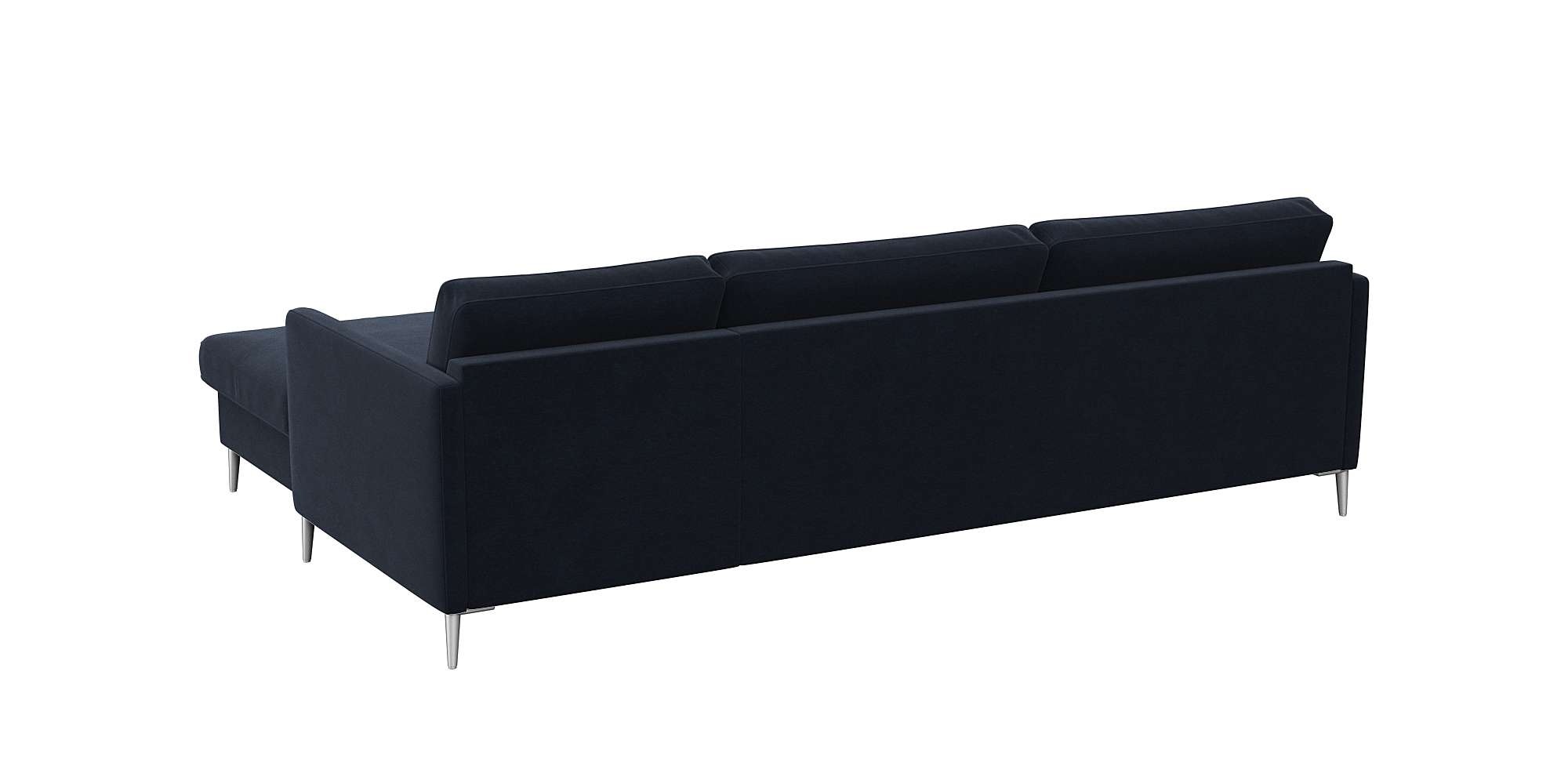 FLEXLUX Ecksofa »Fiore, super Sitzkomfort durch Kaltschaum im Sitz, L-Form«, schmale Armlehnen, Füße Alu