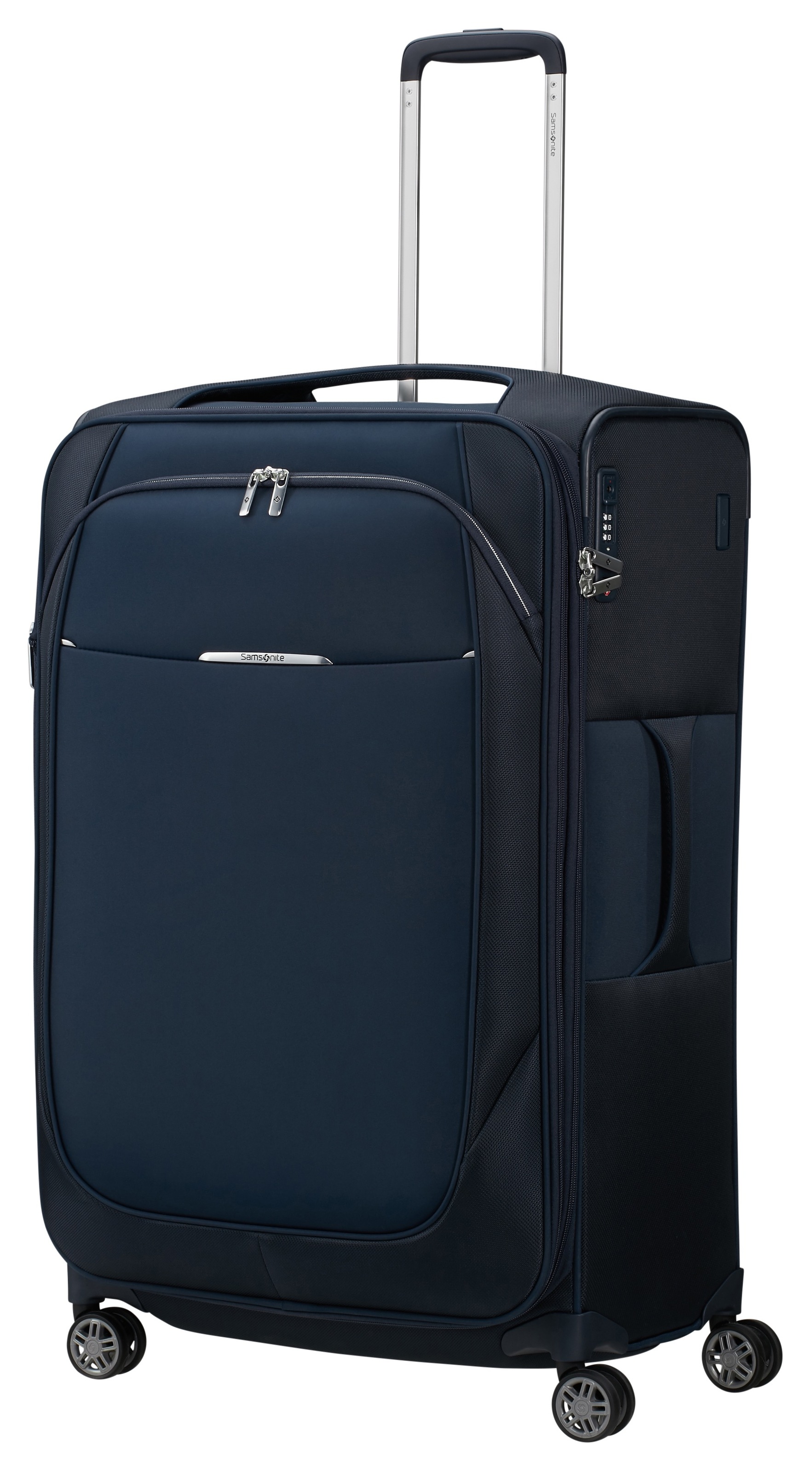 Samsonite Weichgepäck-Trolley »RE-LITE, verschiedene Größen und Farben«, (Set, 2 St., mit 2 Packwürfeln), 4 Rollen, Reisekoffer TSA-Schloss Stickerbogen Volumenerweiterung Laptopfach