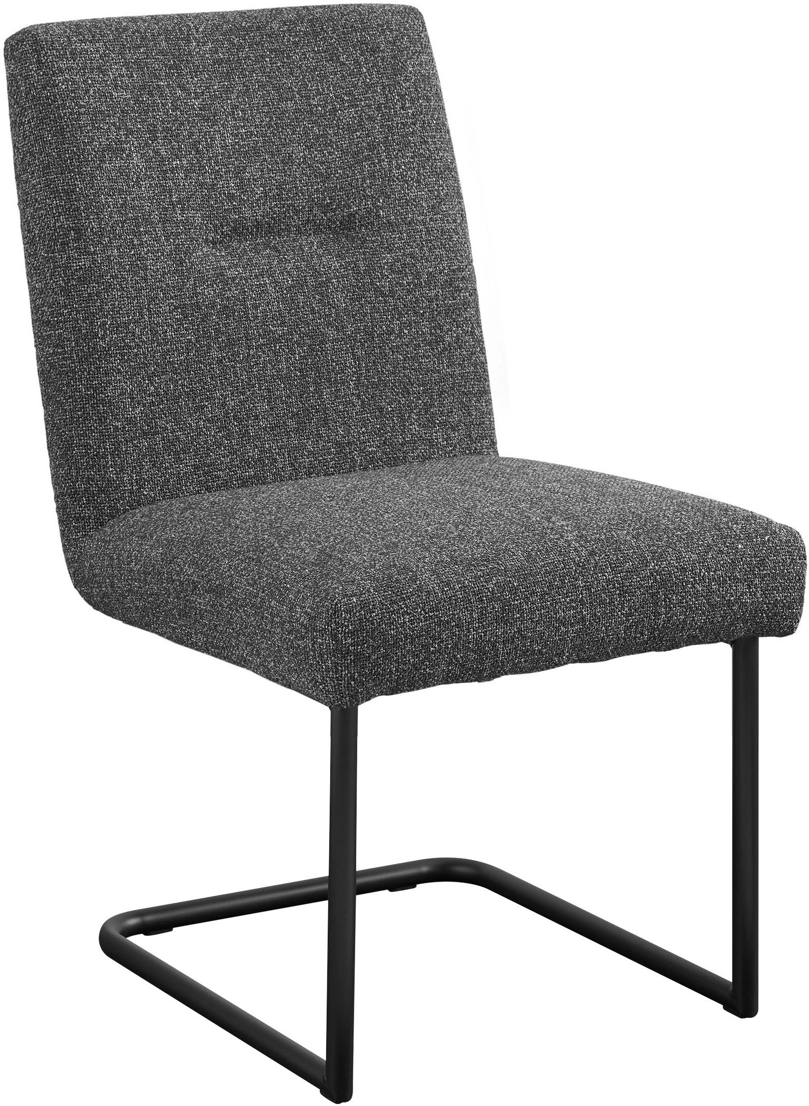 Thumbnail - set one by Musterring Esszimmerstuhl "Tracy" () 2er-Set, Freischwingergestell schwarz, Sitz aus Webstoff, B52 x T65 cm