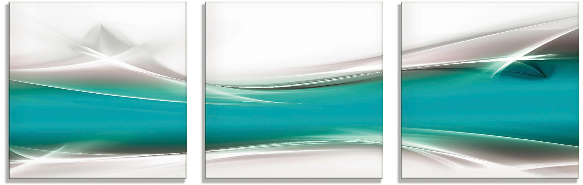 Artland Glasbild "Kreatives Element", Gegenstandslos, (3 St.), in verschiedenen Größen