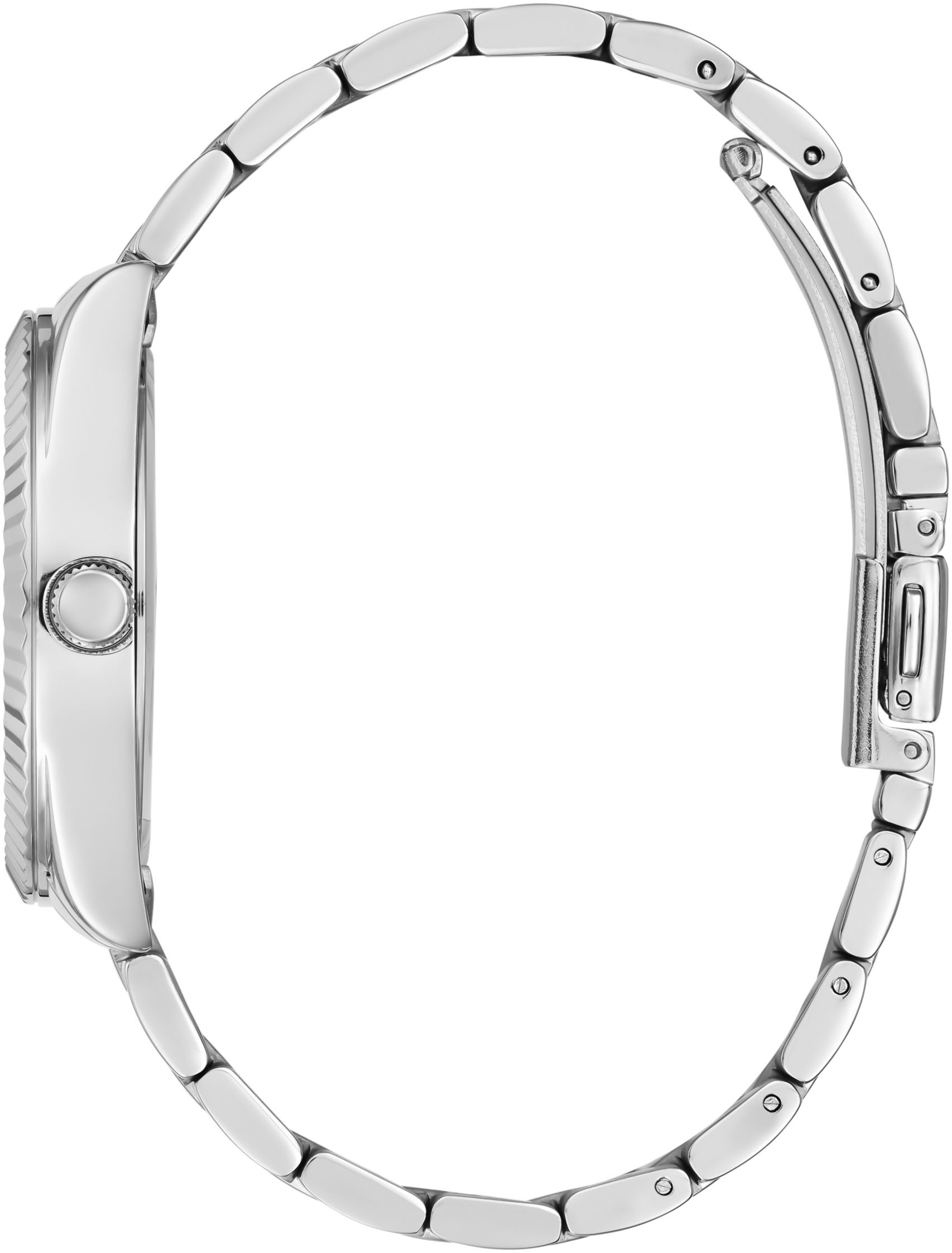 Guess Quarzuhr »LUNA«, Armbanduhr, Damenuhr, Edelstahlarmband, analog
