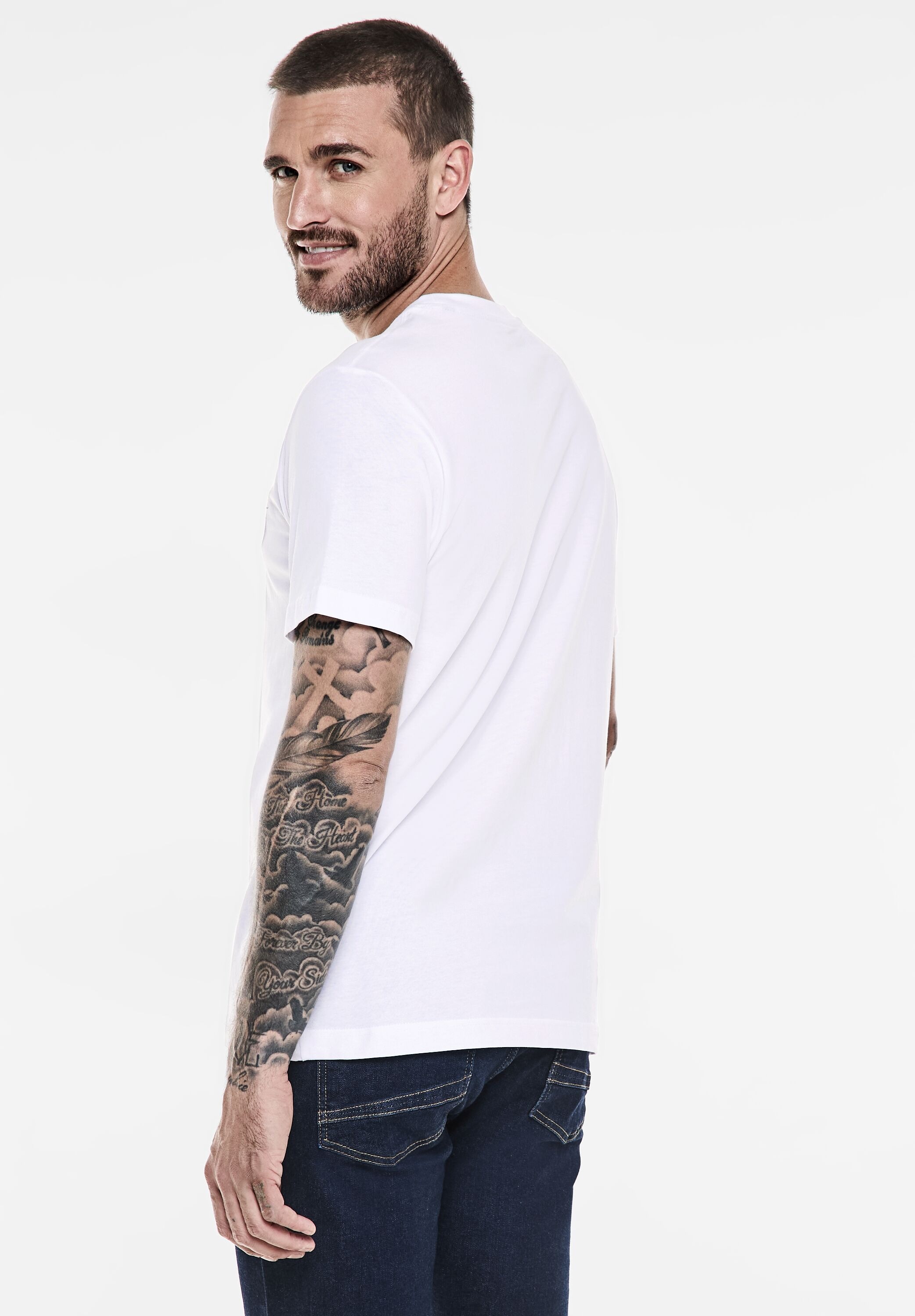 STREET ONE MEN T-Shirt, aus reiner Baumwolle