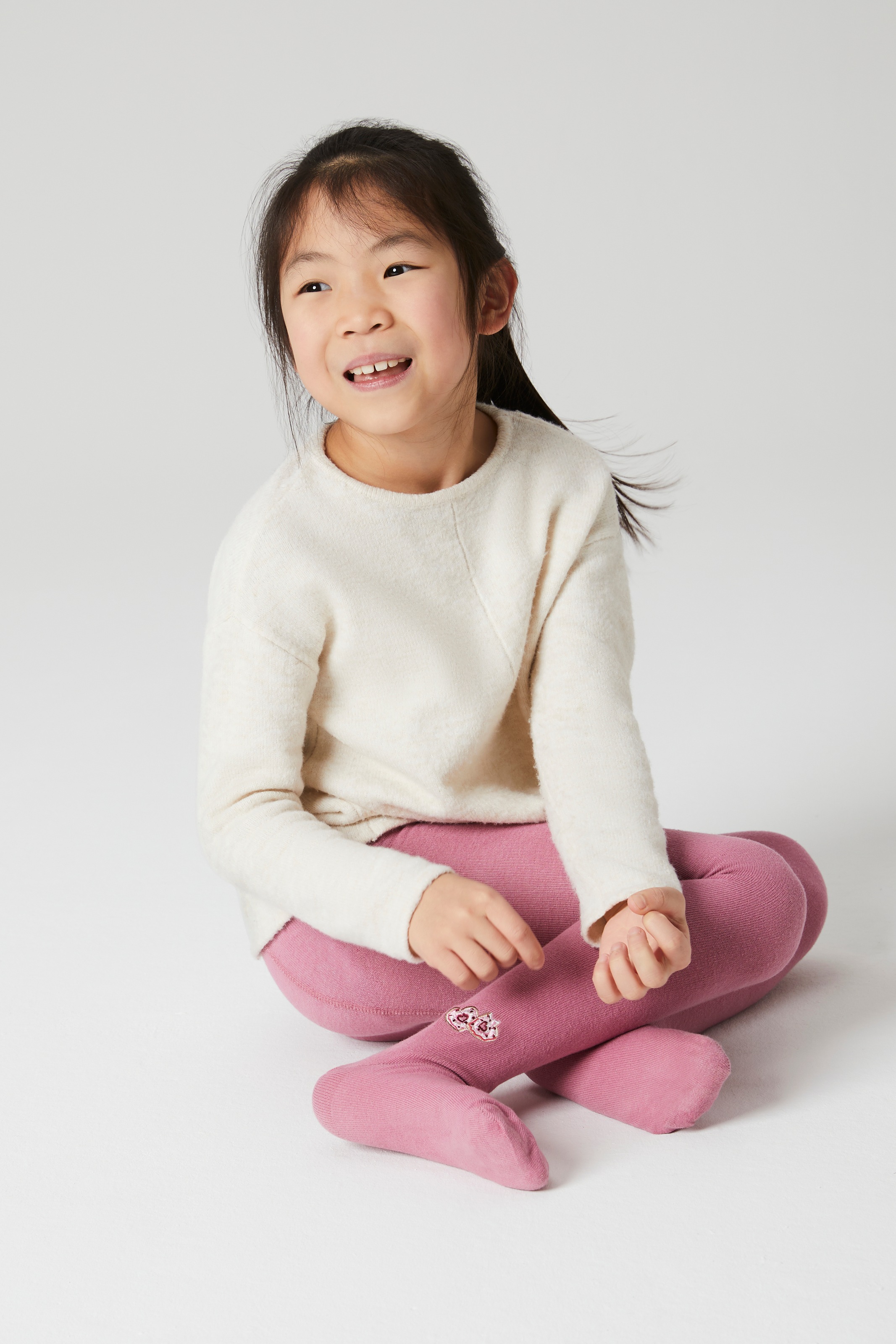 H.I.S Strickstrumpfhose Packung, 3 Stk. tlg. mit kleinen Stickereien