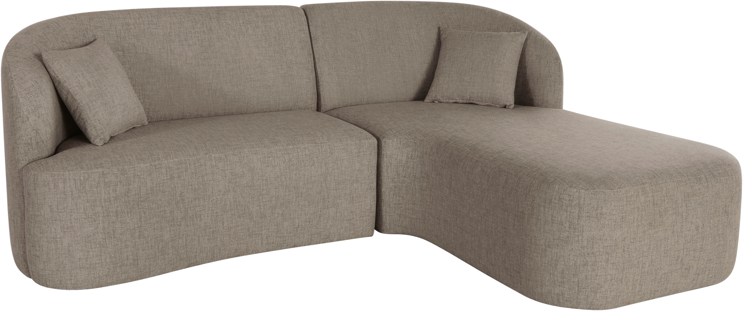 LeGer Home by Lena Gercke Ecksofa »Dilara L-Form«, gerundete Rückenlehne und Front, in 3 Bezugsqualitäten