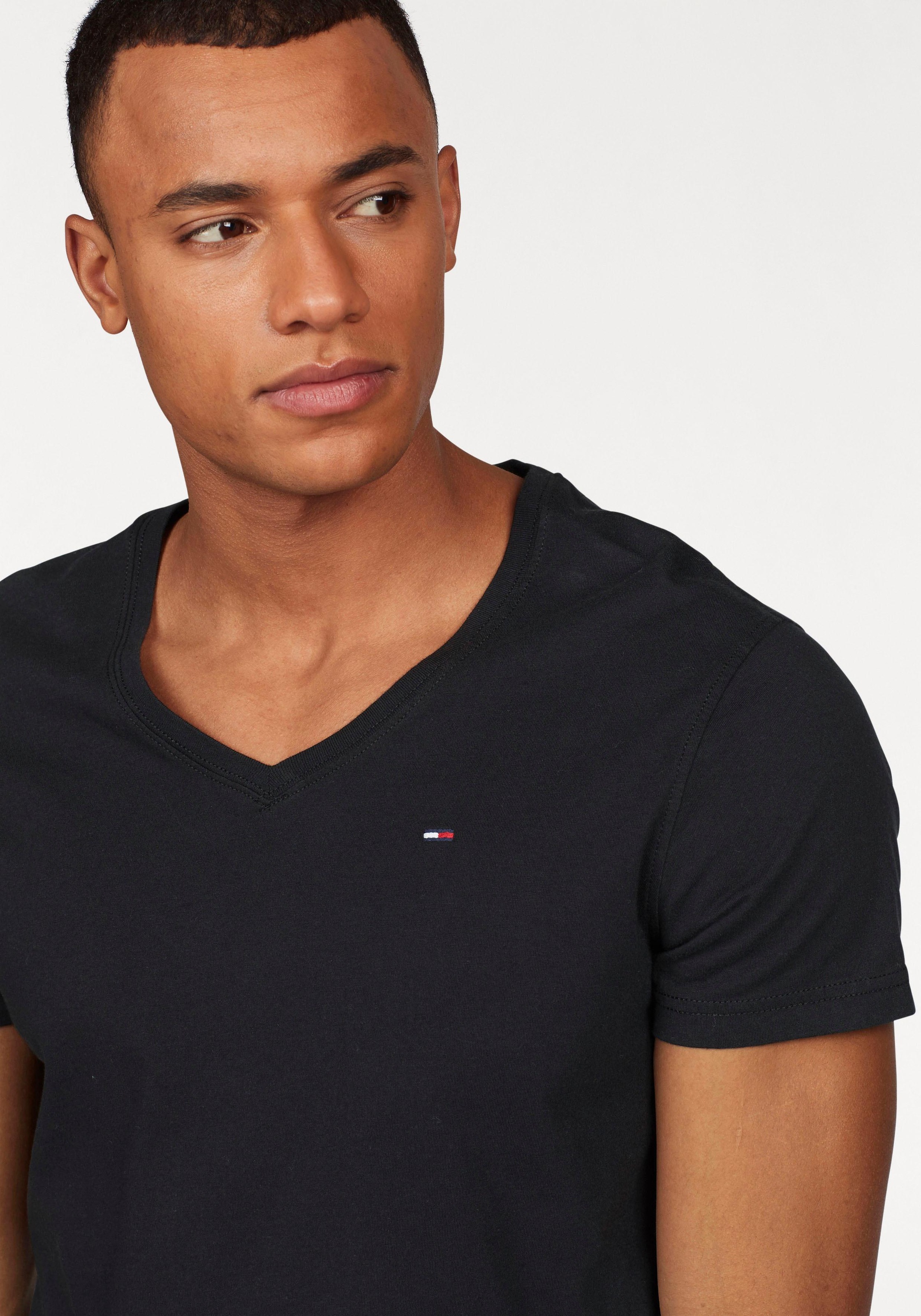 Tommy Jeans Original V-neck T-shirt Black S 5
