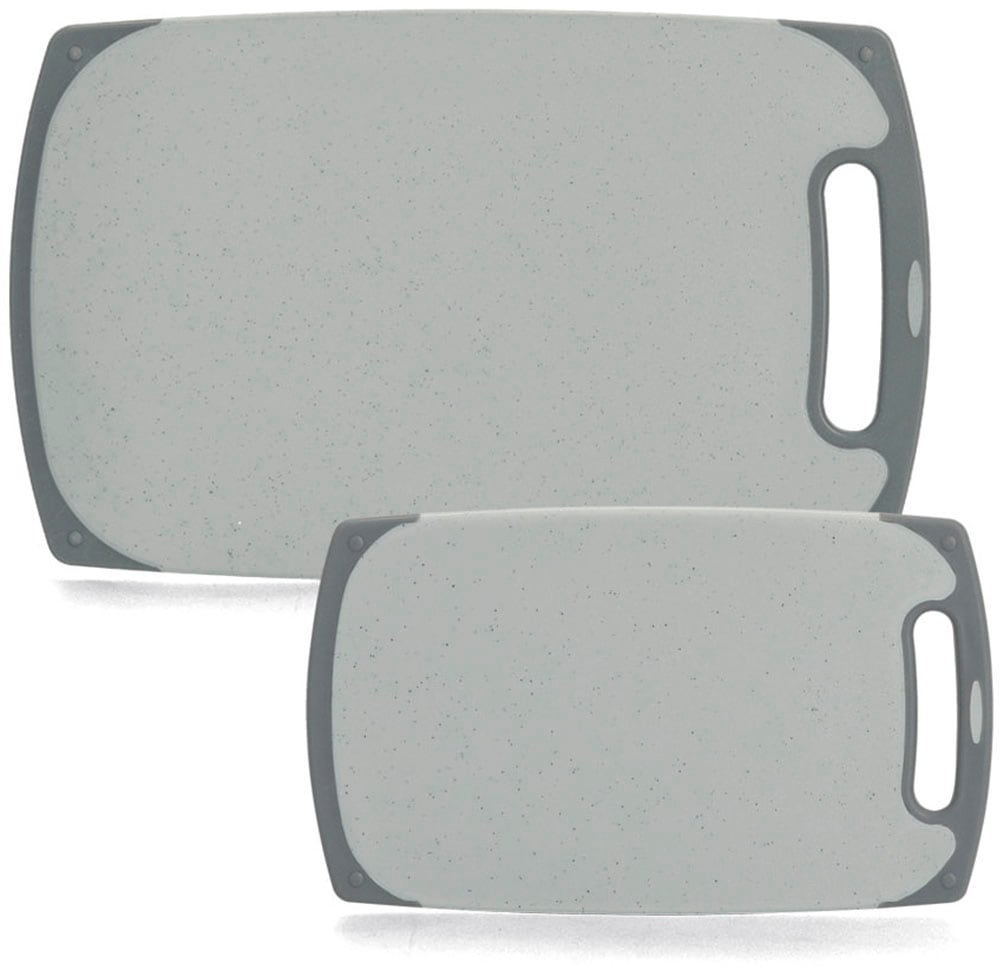 Zeller Present Schneidebrett "Schneidebrett-Set 2-tlg., Kunststoff, grau/an günstig online kaufen