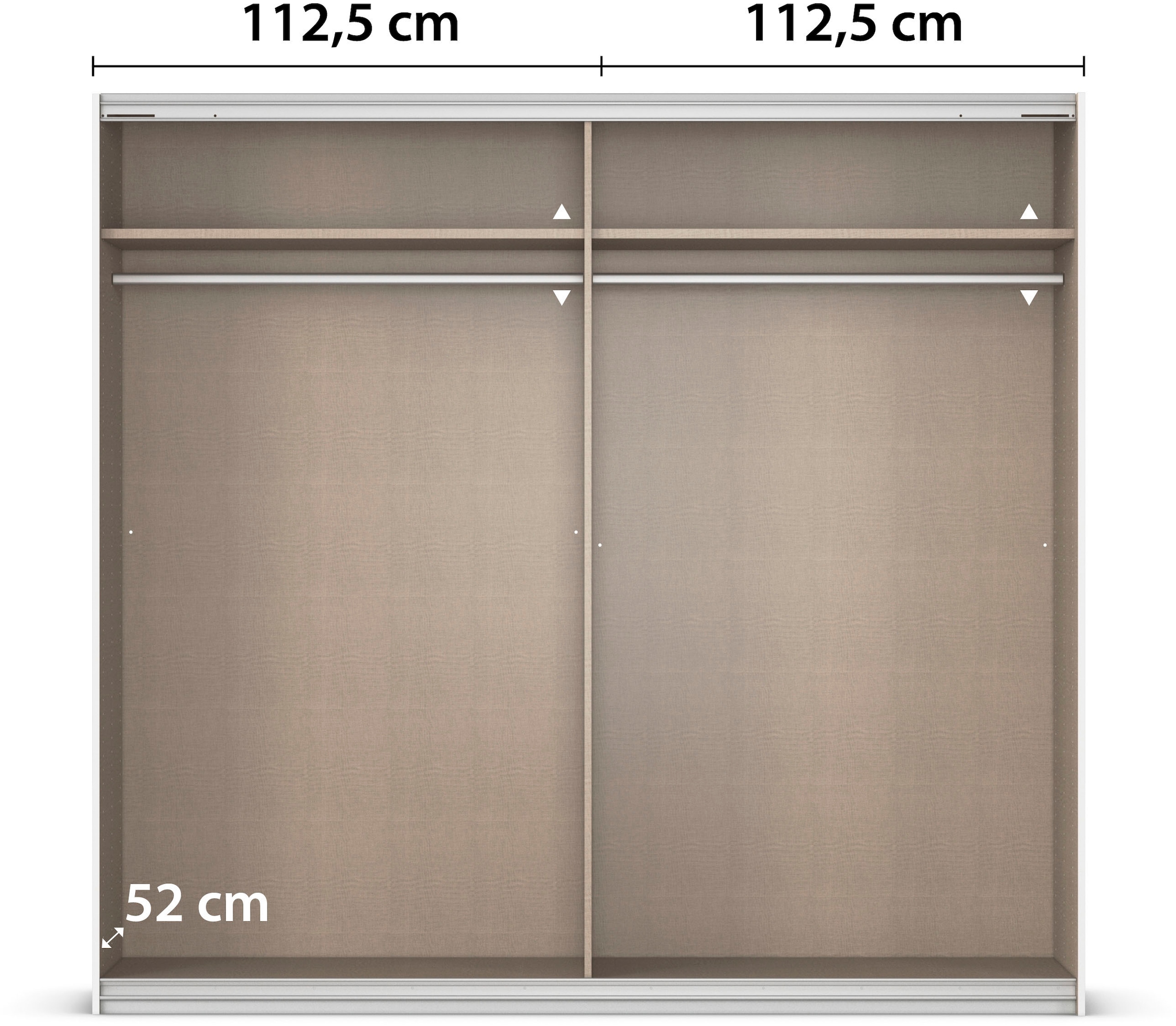 INOSIGN BY RAUCH Schwebetürenschrank »Kleiderschrank Schrank Garderobe Schlafzimmerschrank THANOS«, (in 3 verschiedenen Ausstattungen BASIC/CLASSIC/PREMIUM), Optional mit Spiegel, Metall-Griffleisten alufarben MADE IN GERMANY