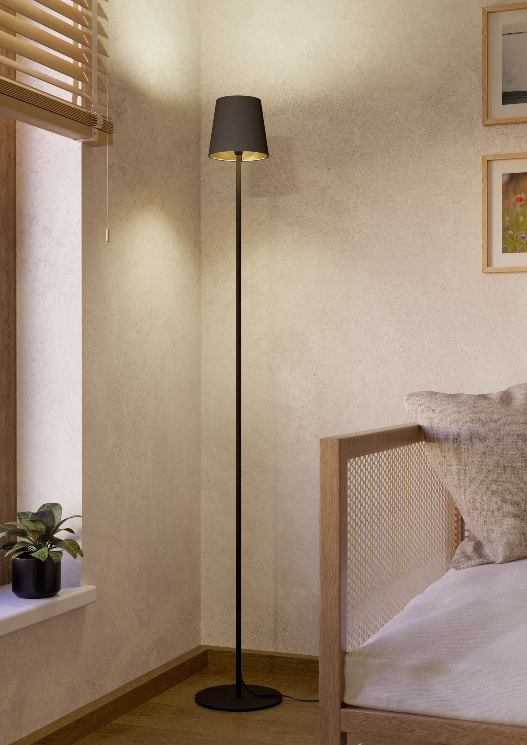 EGLO Stehlampe »FIORANA Stehlampe - Stahl - E14 - 1X7,5W - IP20« E14 1 Stk. Standleuchte, Leselampe, Wohzimmer, Schlafzimmer, H140,5 x Ø15 cm