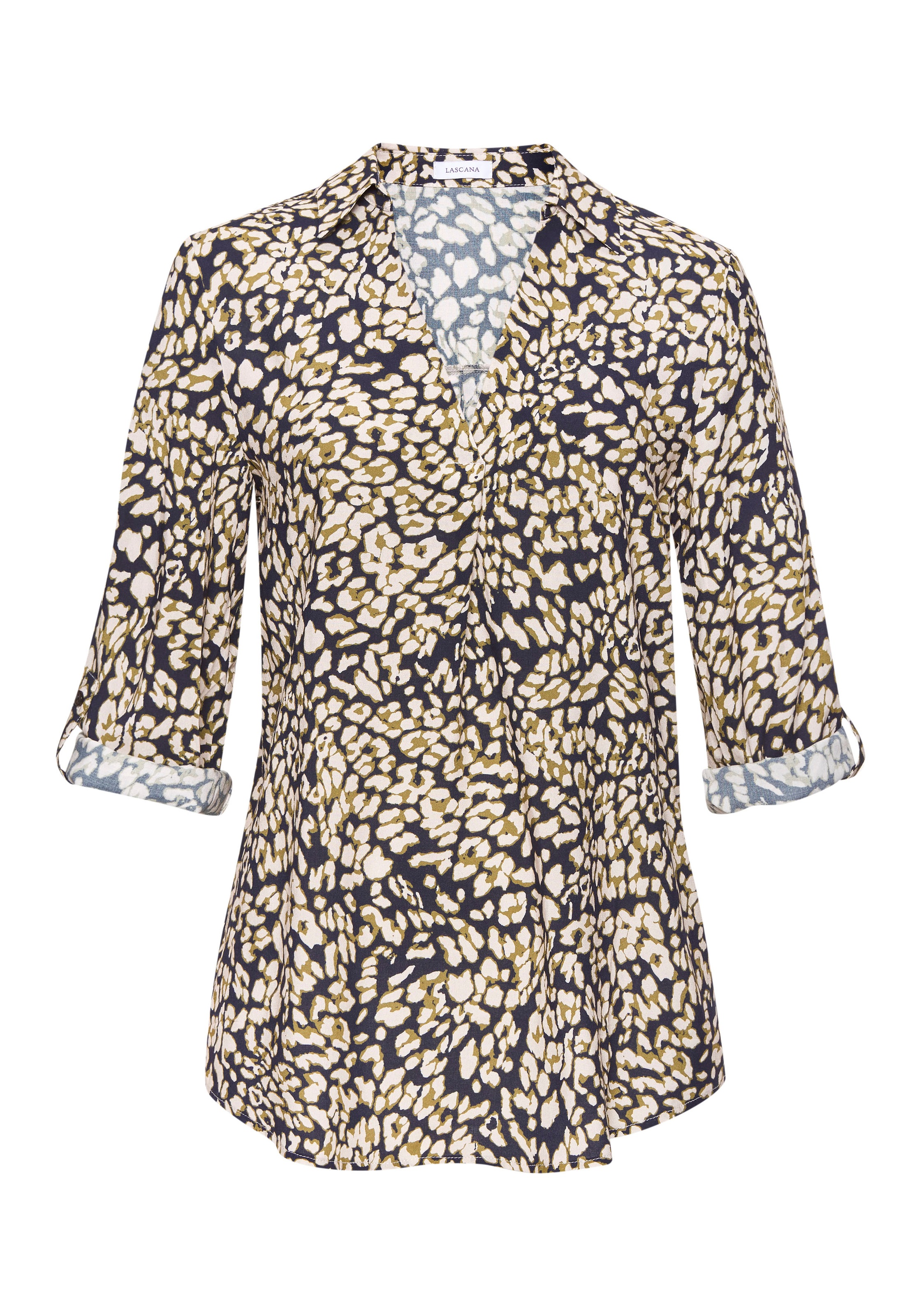 LASCANA Schlupfbluse mit 3/4-Ärmeln, elegante Damenbluse mit Animalprint günstig online kaufen