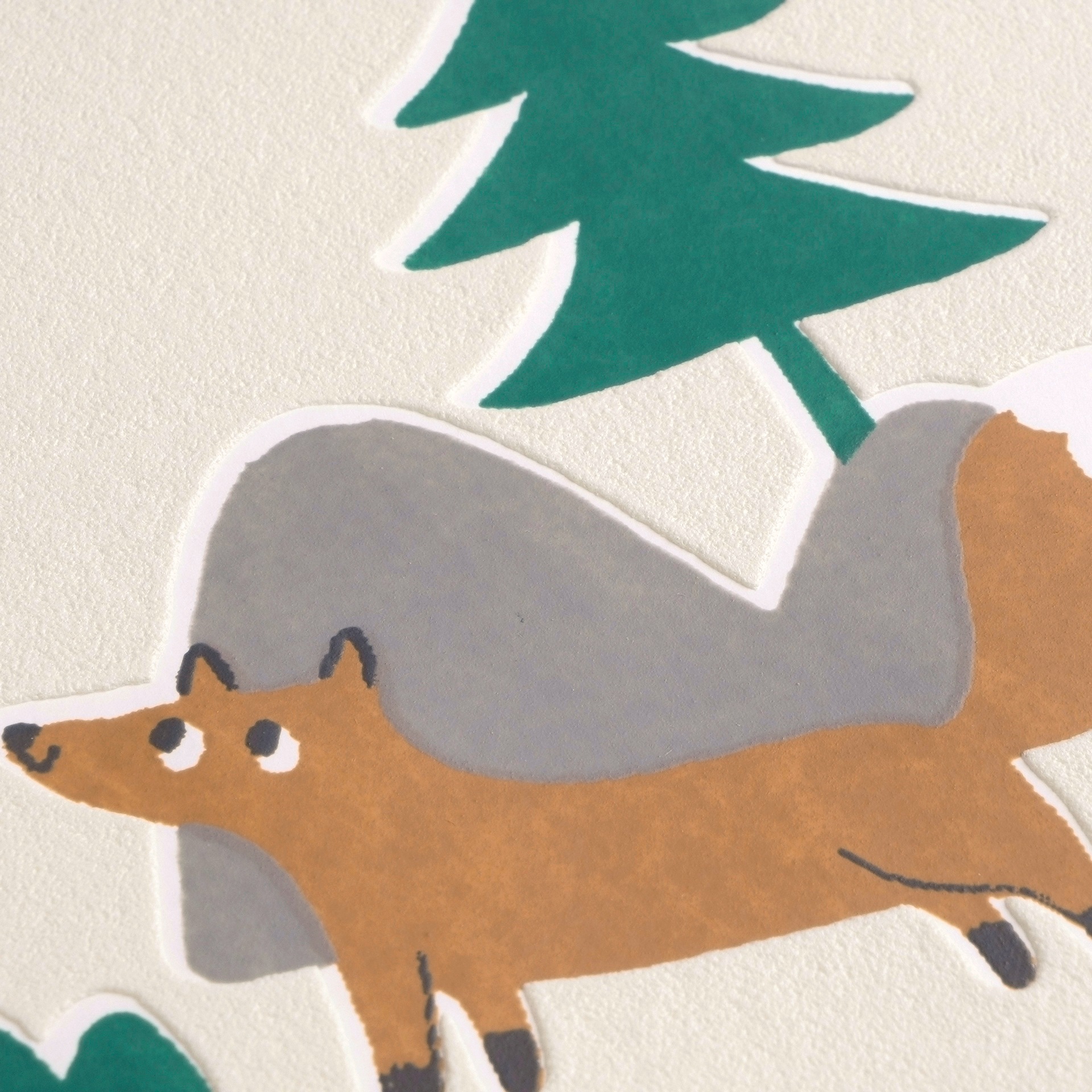 living walls 1100000002199 »Kids Studio Waldtiere – Vliestapete für Kinder« Wald | grafisch | naturalistisch glatt Fuchs, Reh und Eichhörnchen im modernen Scandi-Look