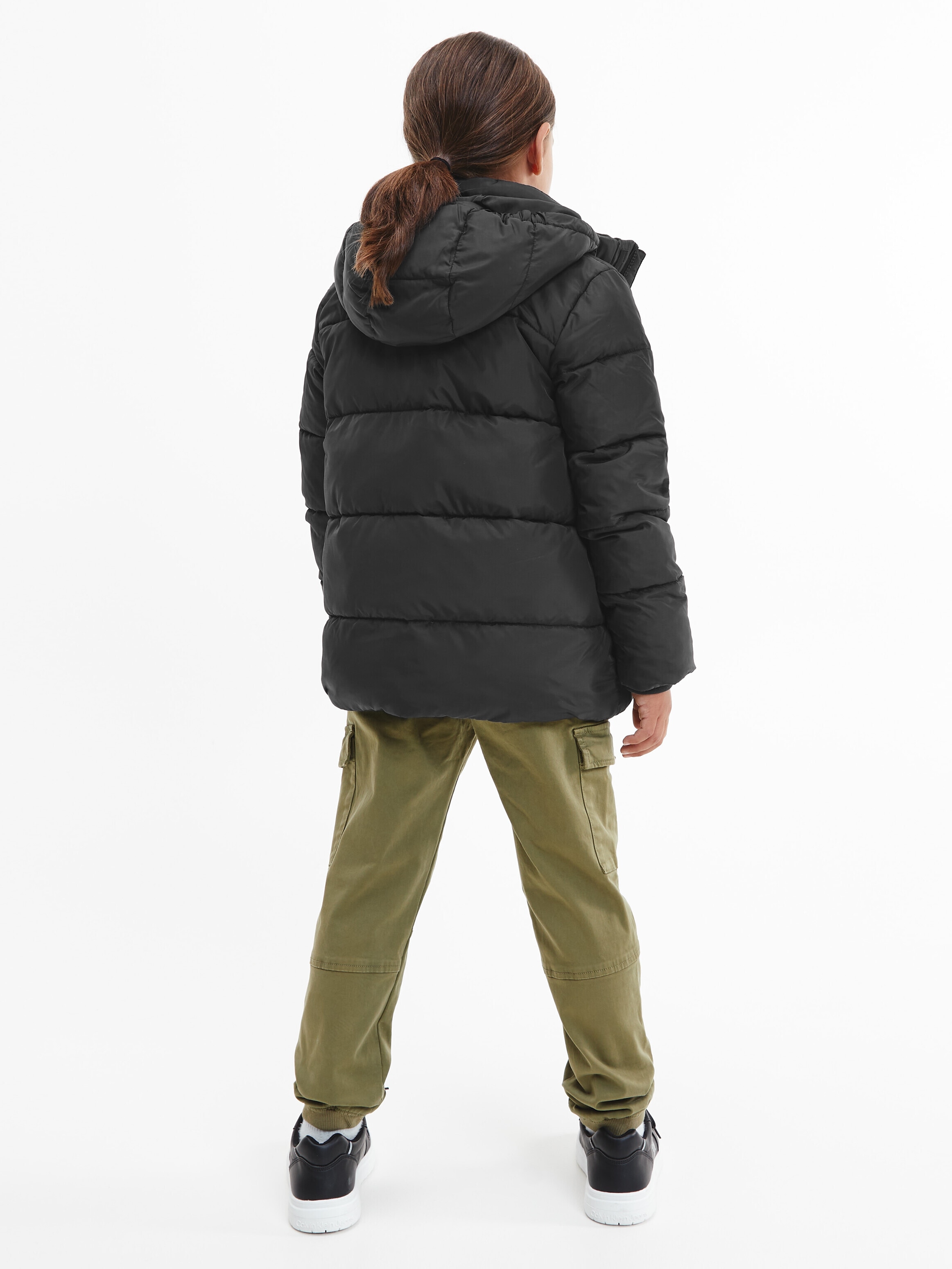 Calvin Klein Jeans Winterjacke »ESSENTIAL PUFFER JACKET«, mit Kapuze, für Kinder bis 16 Jahre und Calvin Klein Markenlabel