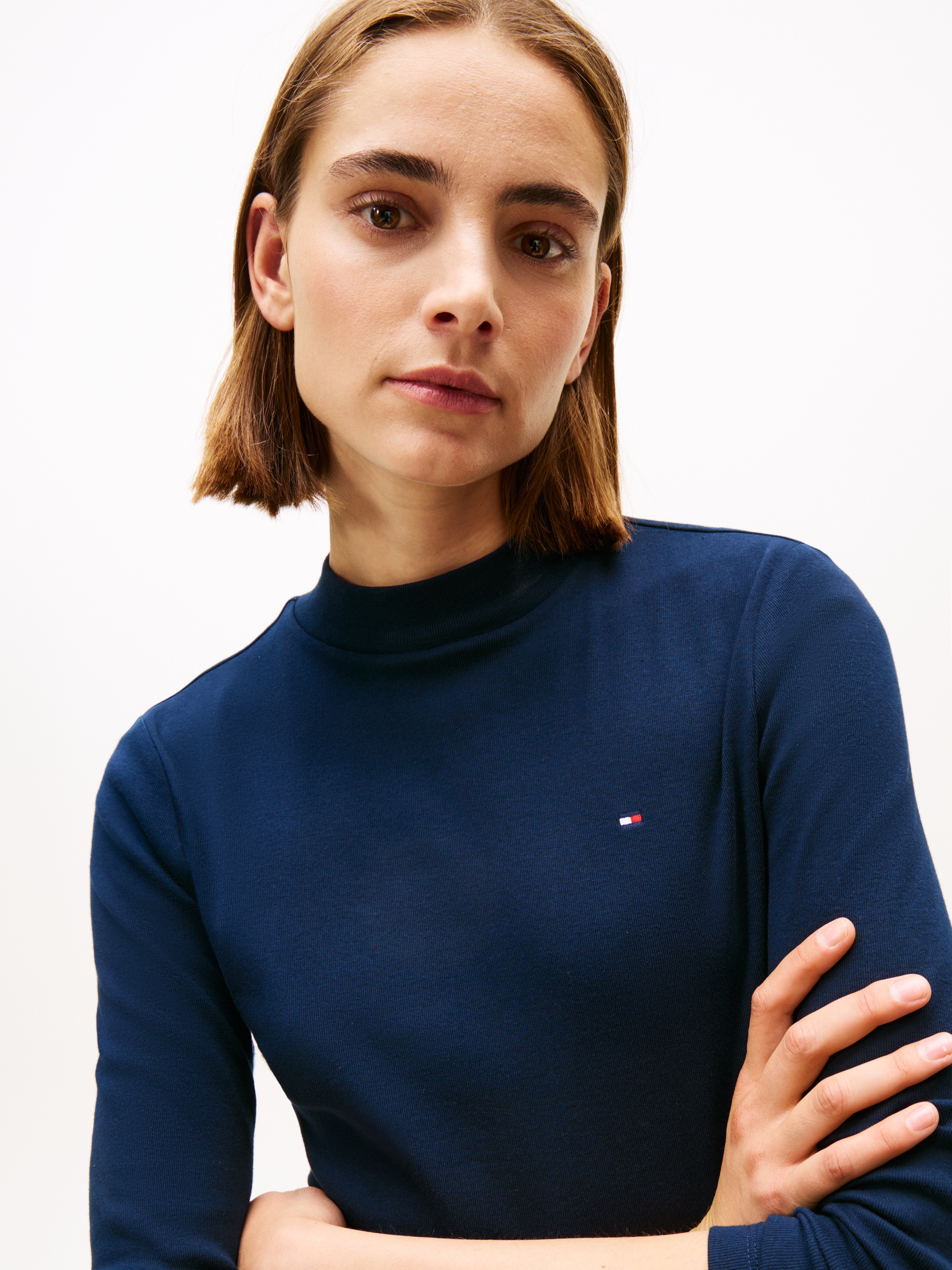 Tommy Hilfiger Langarmshirt "SLIM CODY MOCK-NK LS" günstig online kaufen