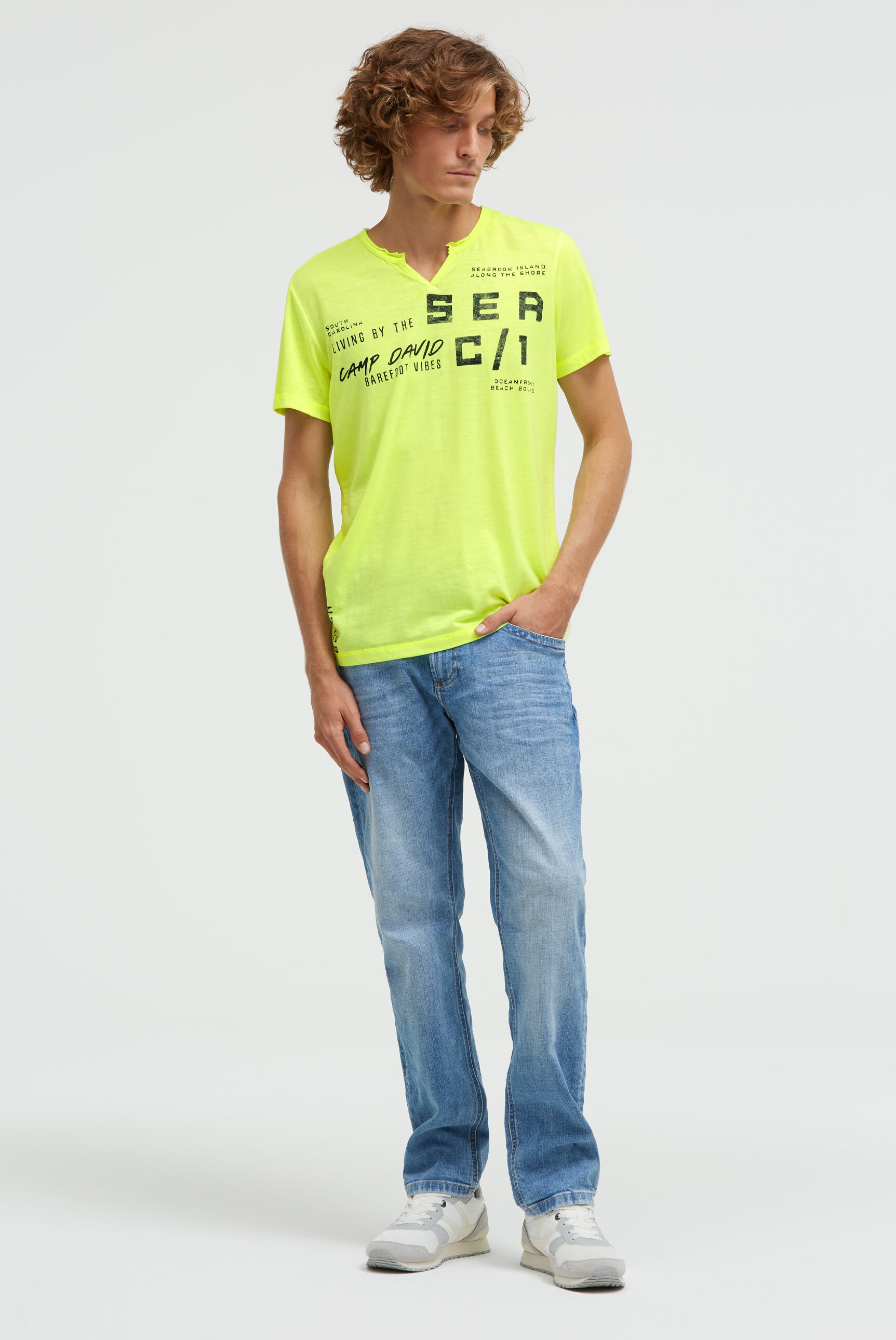 CAMP DAVID Rundhalsshirt mit Baumwolle