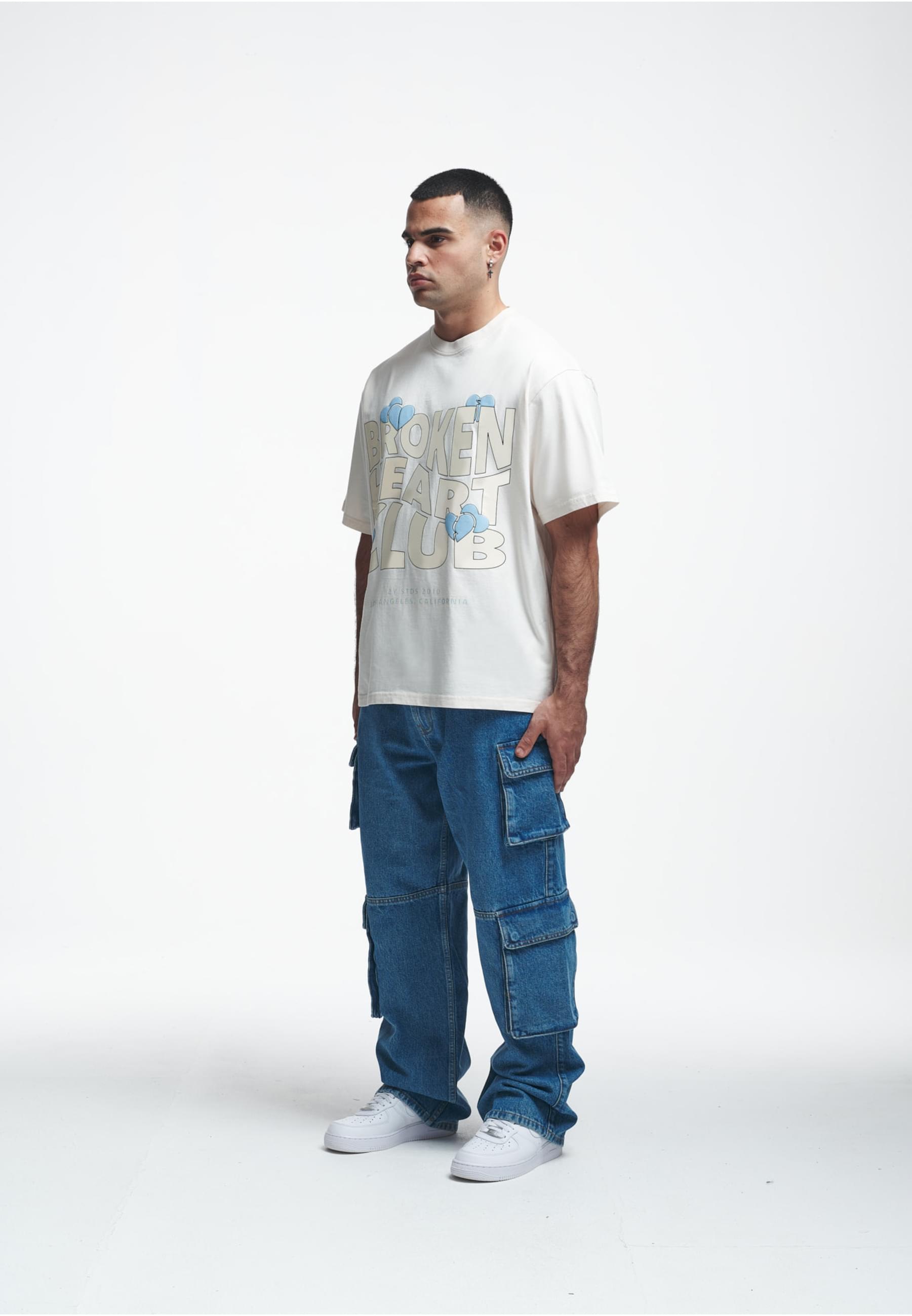 2Y Studios T-Shirt »2Y Studios Herren 2Y Broken Heart Club Oversize Tee«, (1 tlg.)