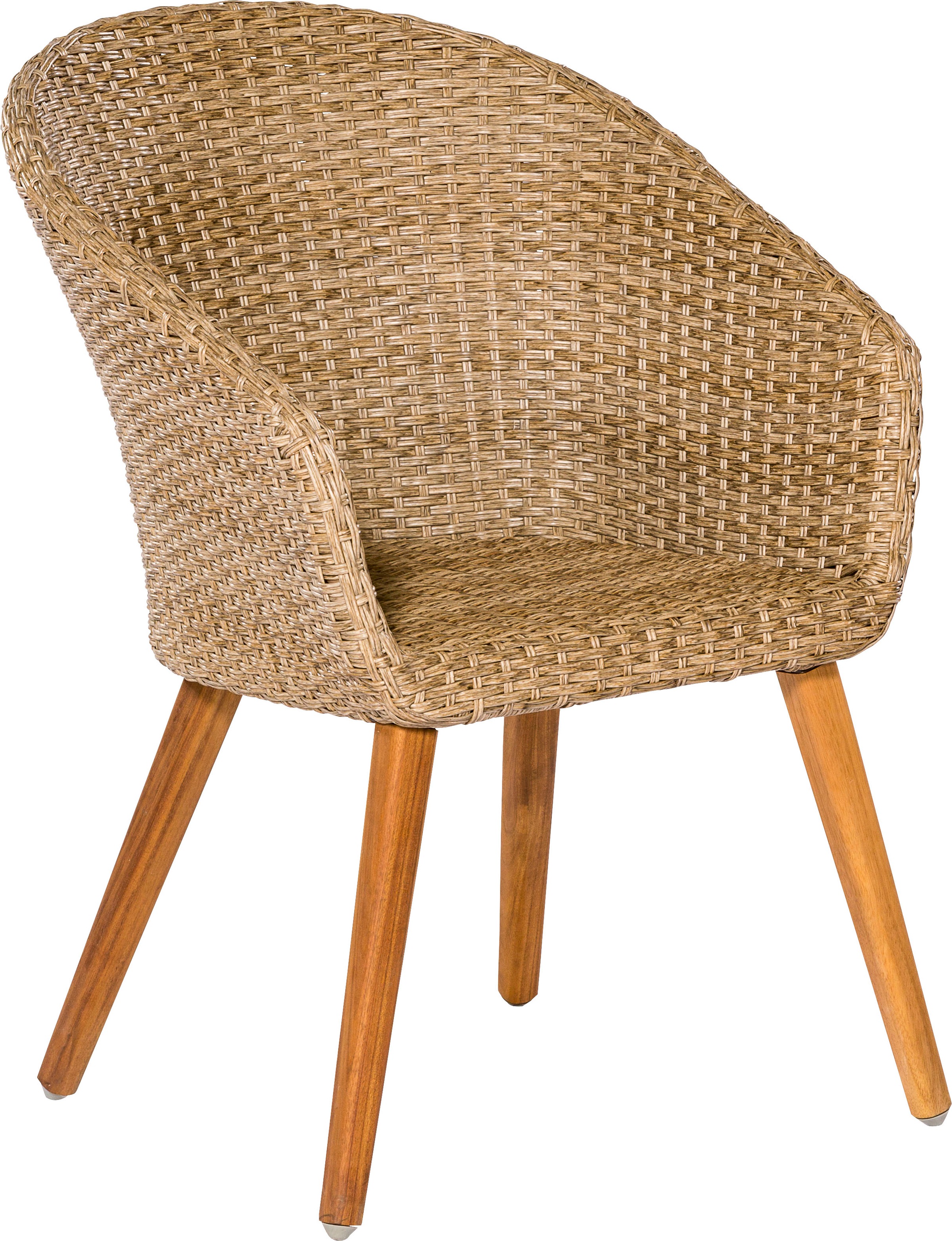 MERXX Garten-Essgruppe »»Arrone««, (Set, 7 tlg., Tisch doppelt ausziehbar: 100x 180/220/260x 75 cm), Sesselbeine aus Akazienholz, Beine 9x9 cm, Tischplatte 3 cm