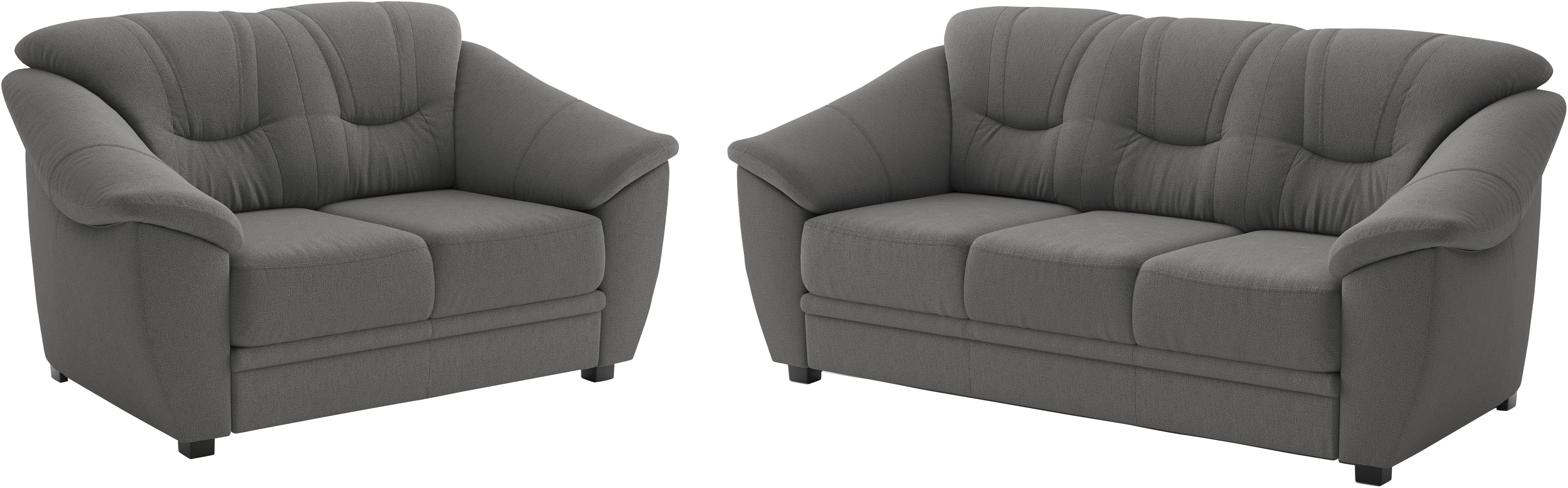 sit&more Polstergarnitur "Savona, Set: 2- & 3er-Sofa, B: 148 bzw. 198 cm, Federkern-Polsterung" 2 tlg. komfortable Sitzhöhe 46 cm, frei im Raum stellbar, stilvolles Design
