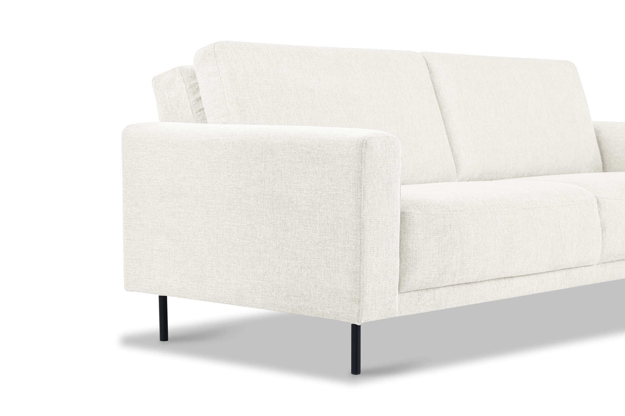 Home affaire Schlafsofa »Sveeva, 3 Sitzer, Liegefläche 135x190 cm, schwarze Metallfüße« langlebiger Webstoff, mit Wellenunterfederung, viele Farben