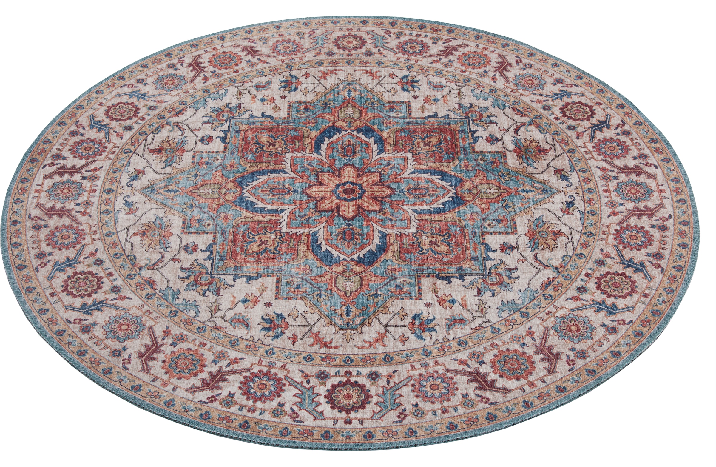 NOURISTAN Teppich »Anthea«, rund, 5 mm Höhe, Orientalisch, Orient, Vintage, Wohnzimmer, Schlafzimmer, Esszimmer