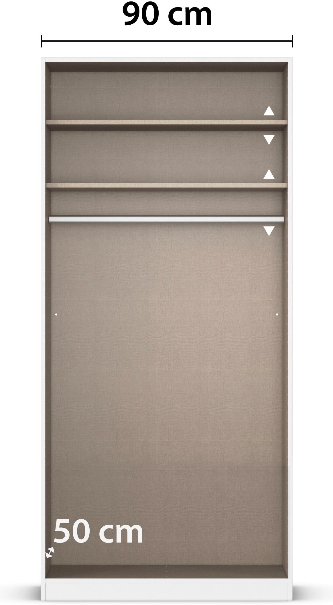 rauch Kleiderschrank »Drehtürenschrank Schrank Garderobe Wäscheschrank Schlafzimmer AVOLA«, (in 3 verschiedenen Ausstattungen BASIC/CLASSIC/PREMIUM), mit hochwertigen Stangengriffen in Schwarz aus Metall MADE IN GERMANY