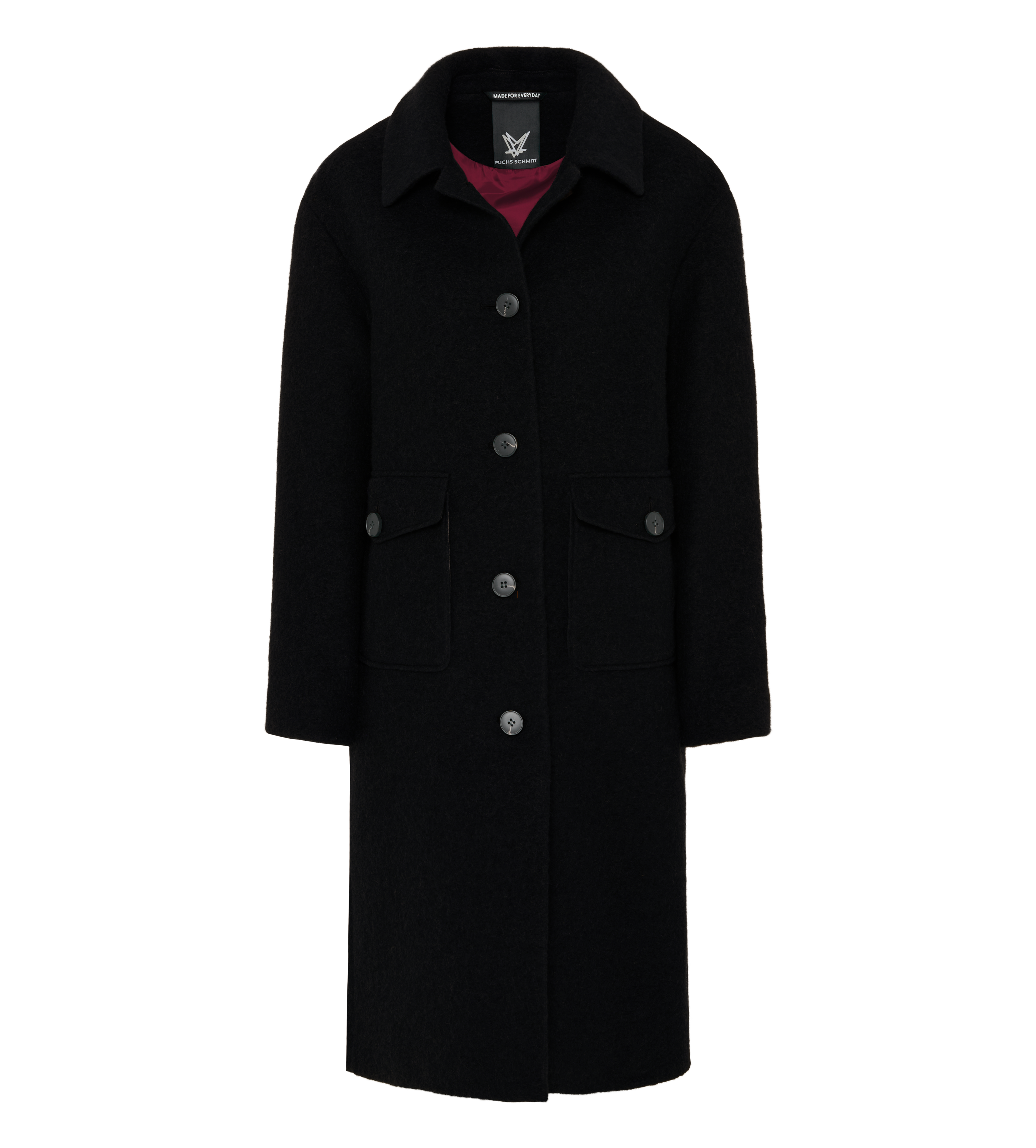 Fuchs Schmitt Wollmantel "Wollmantel" aufgesetzte Taschen, Regular Fit