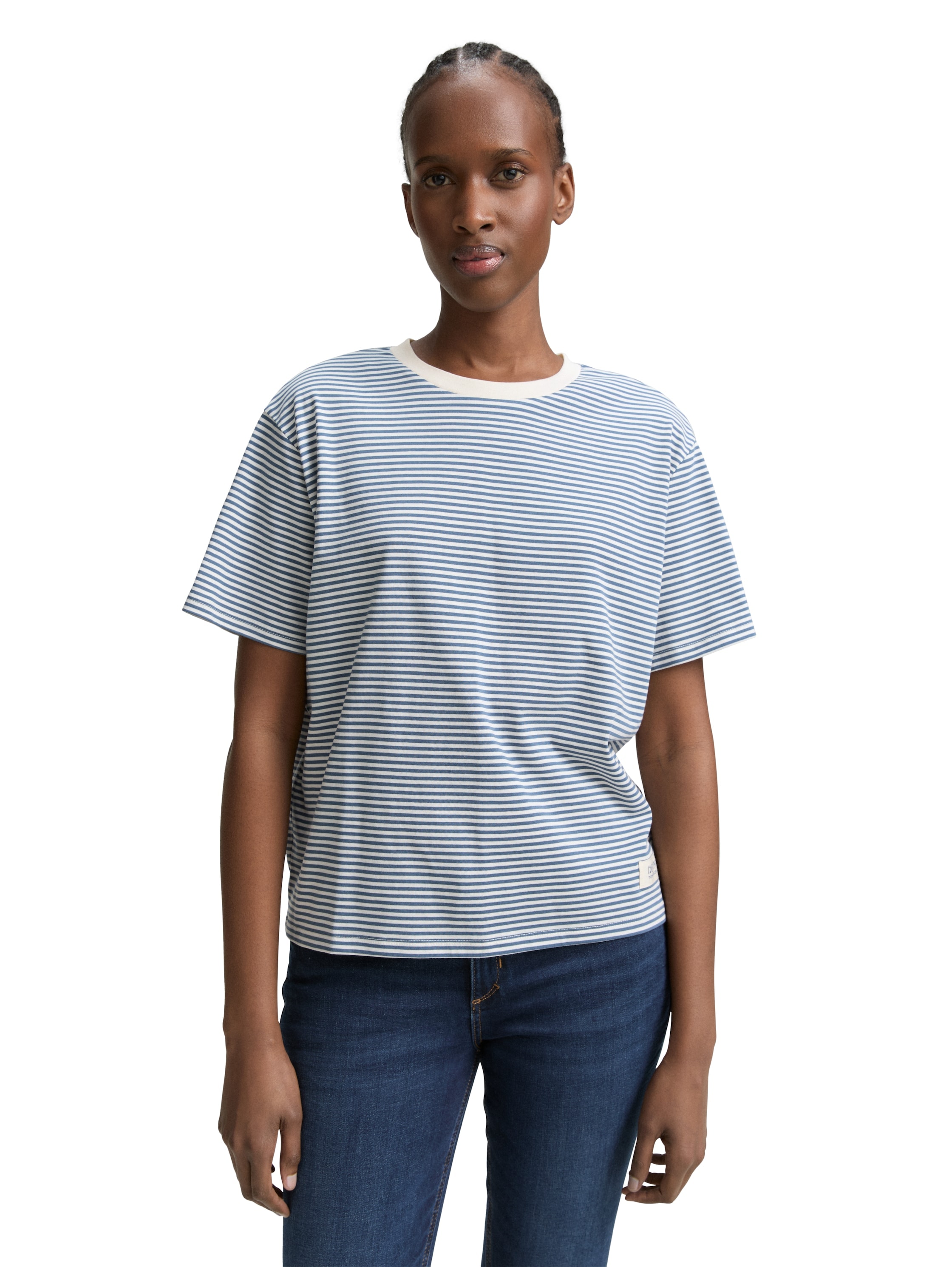 TOM TAILOR Denim T-Shirt, mit Streifen Muster günstig online kaufen