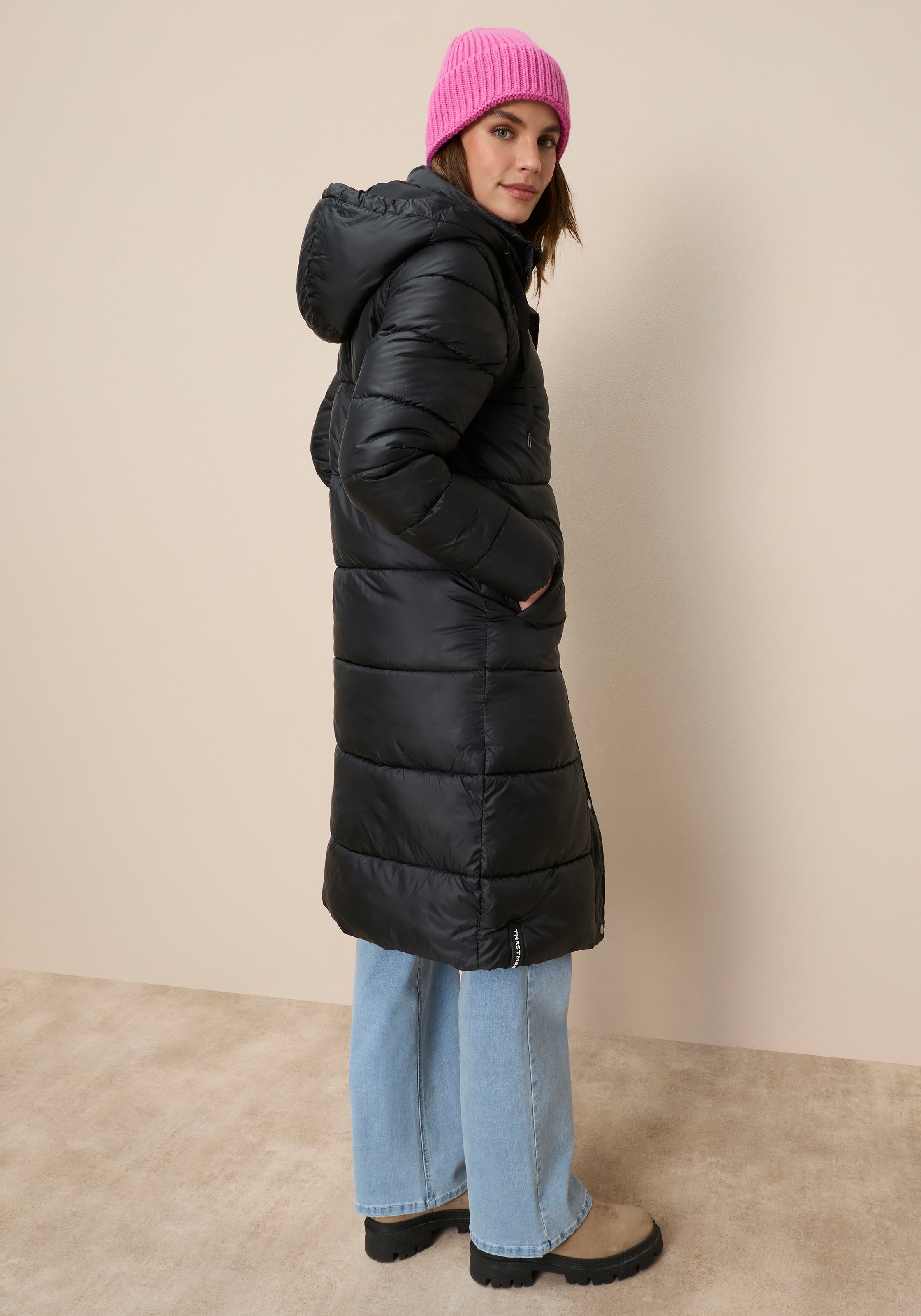Tamaris Quilted Coat Women's Black 42 3