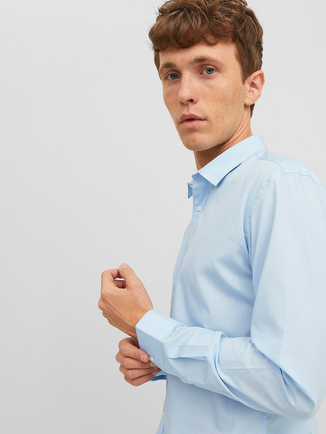 Jack & Jones Langarmhemd "JJJOE SHIRT LS PLAIN" Materialmix, slim fit günstig online kaufen