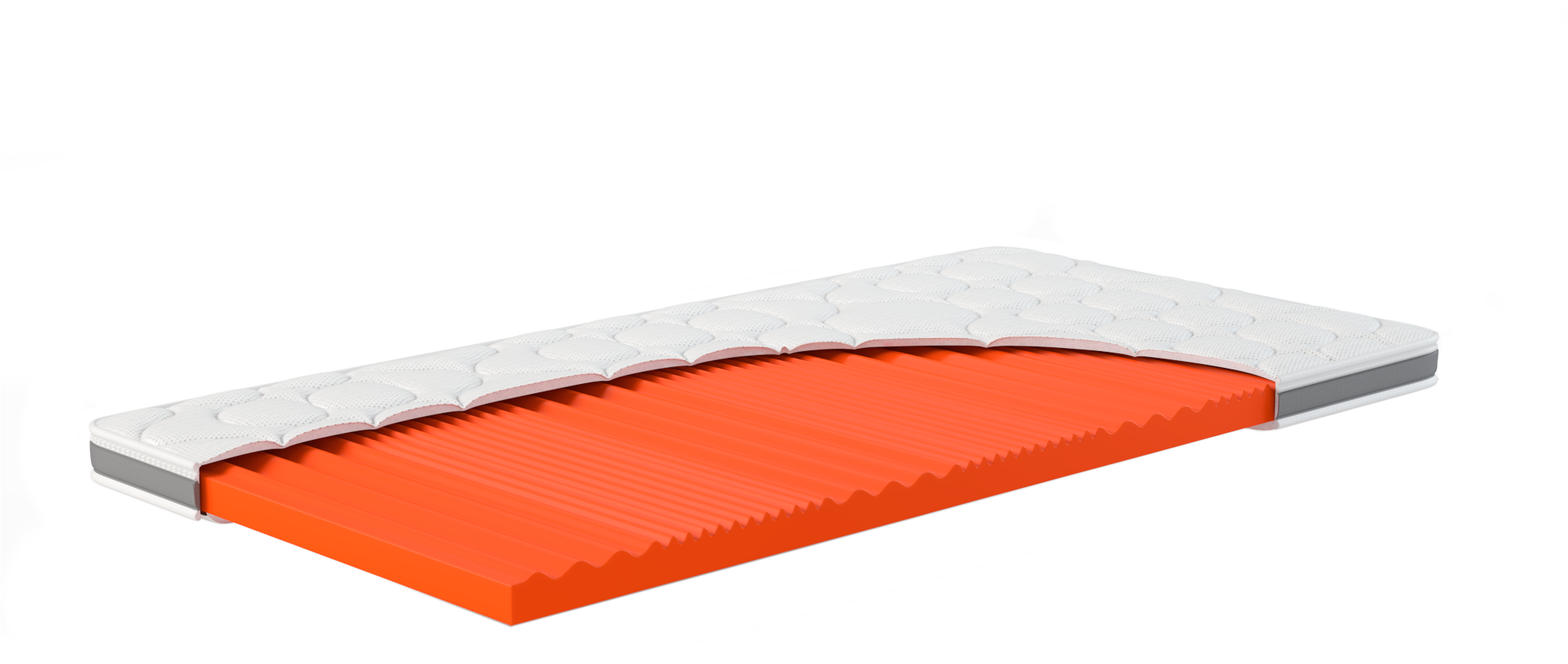 Topper, B:140cm H:7cm L:200cm, weiß, HN8 SCHLAFSYSTEME, Komfortschaum, Topper, "Top Dynamic C"