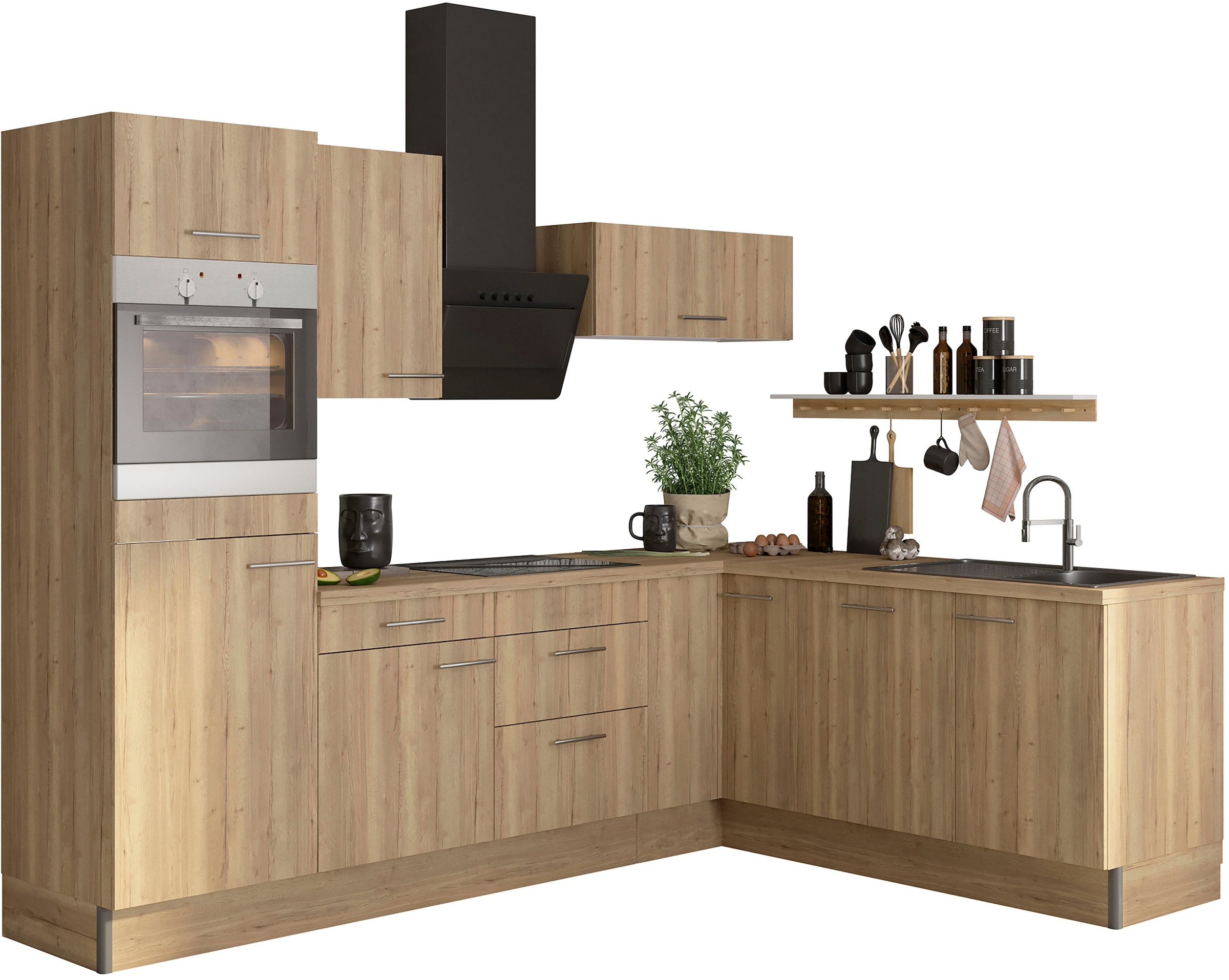 OPTIFIT Küche »Klara«, 270 x 200 cm breit, wahlweise mit E-Geräten