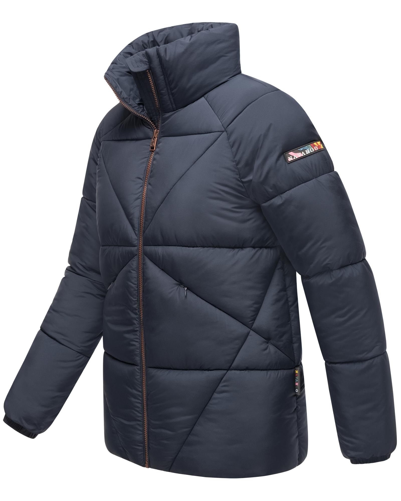 Navahoo Steppjacke »Schokolinaa 14«, ohne Kapuze, Winterjacke mit modischer Steppung & hohem Kragen