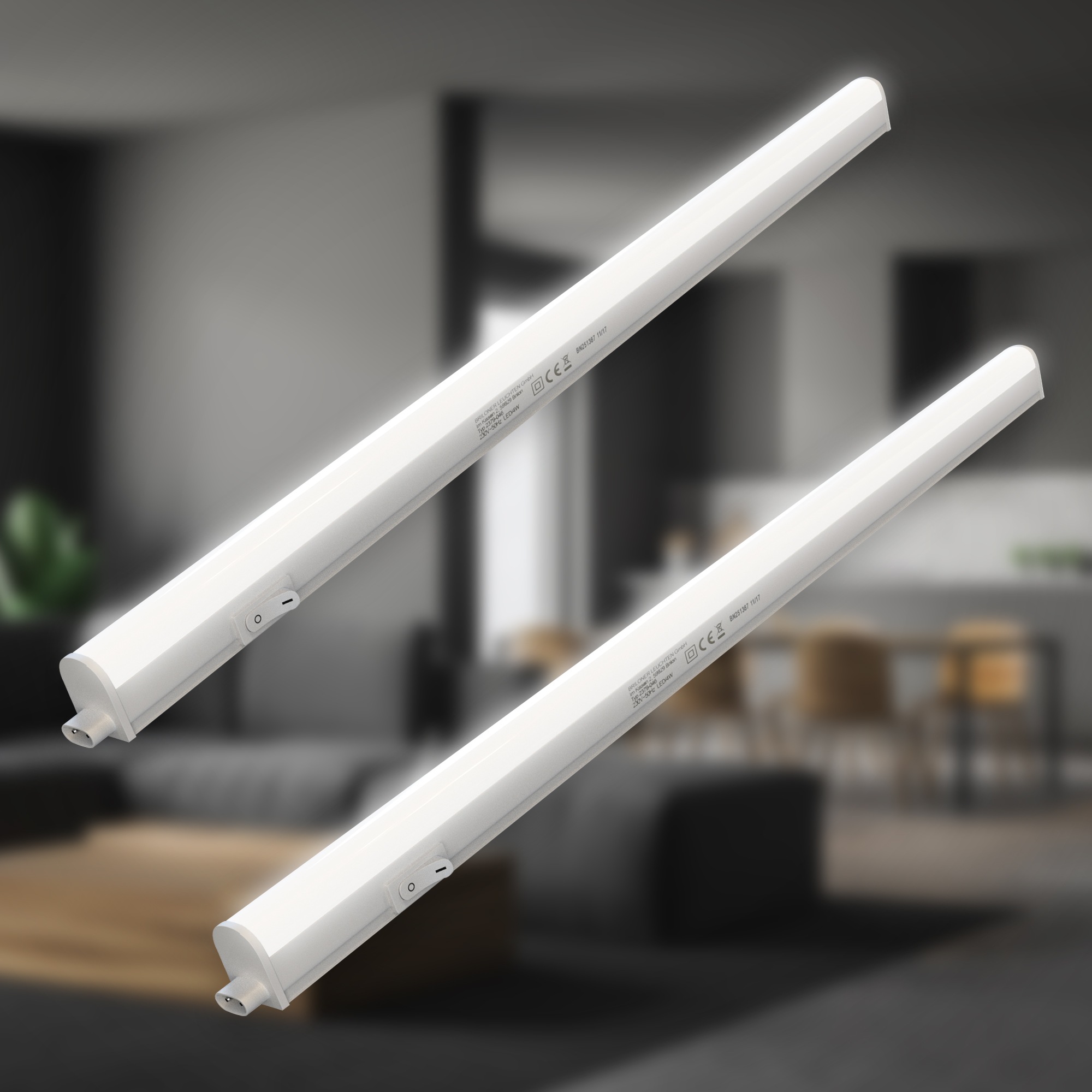 Briloner Leuchten LED Unterbauleuchte »2er Set LED Unterbauleuchte Küche, weiß«, 2er Set LED Unterbauleuchte Küche 58,5 cm erweiterbar