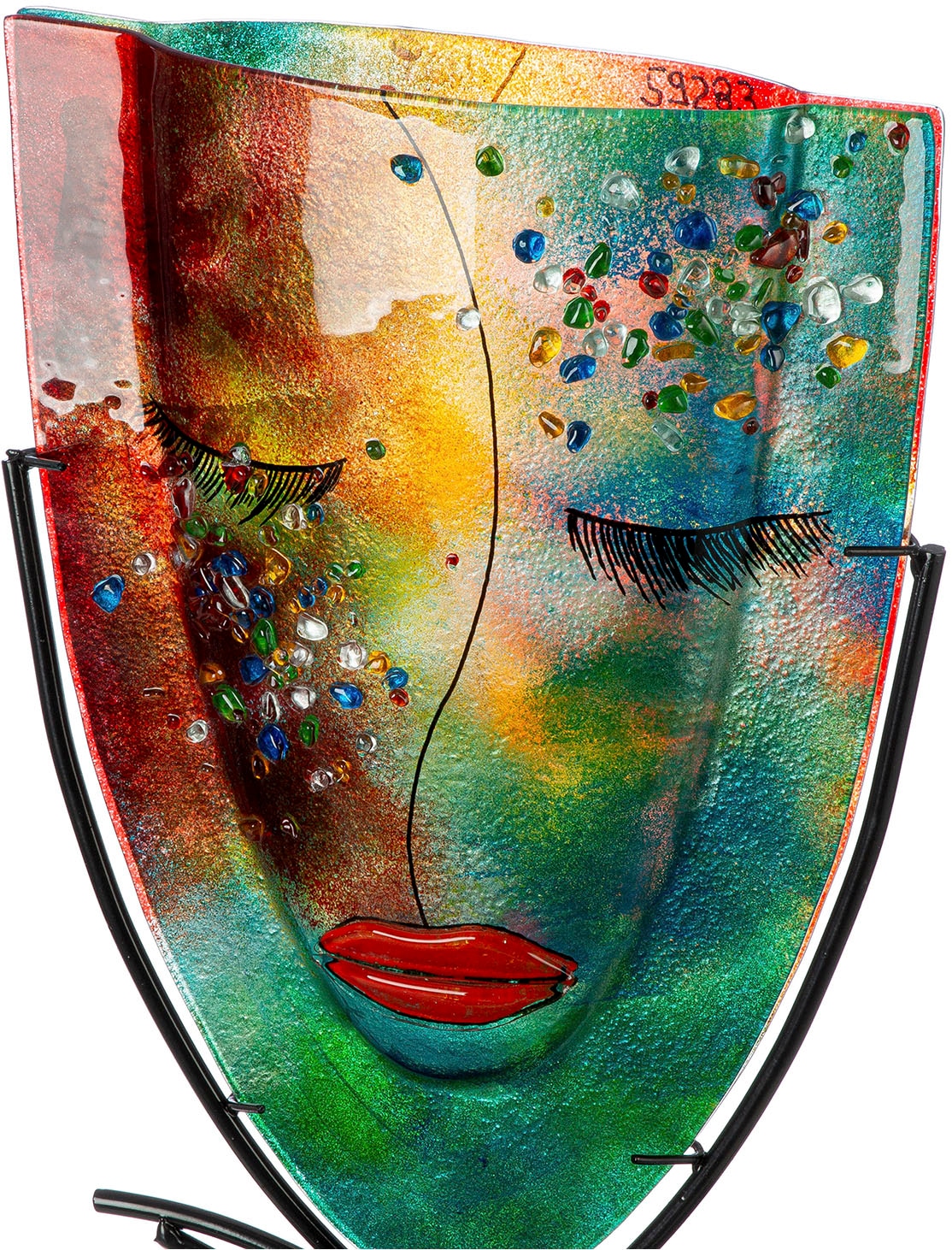 Casablanca by Gilde Tischvase »Gesichtsvase oval Violet lila H. 49 cm«, (1 St.)