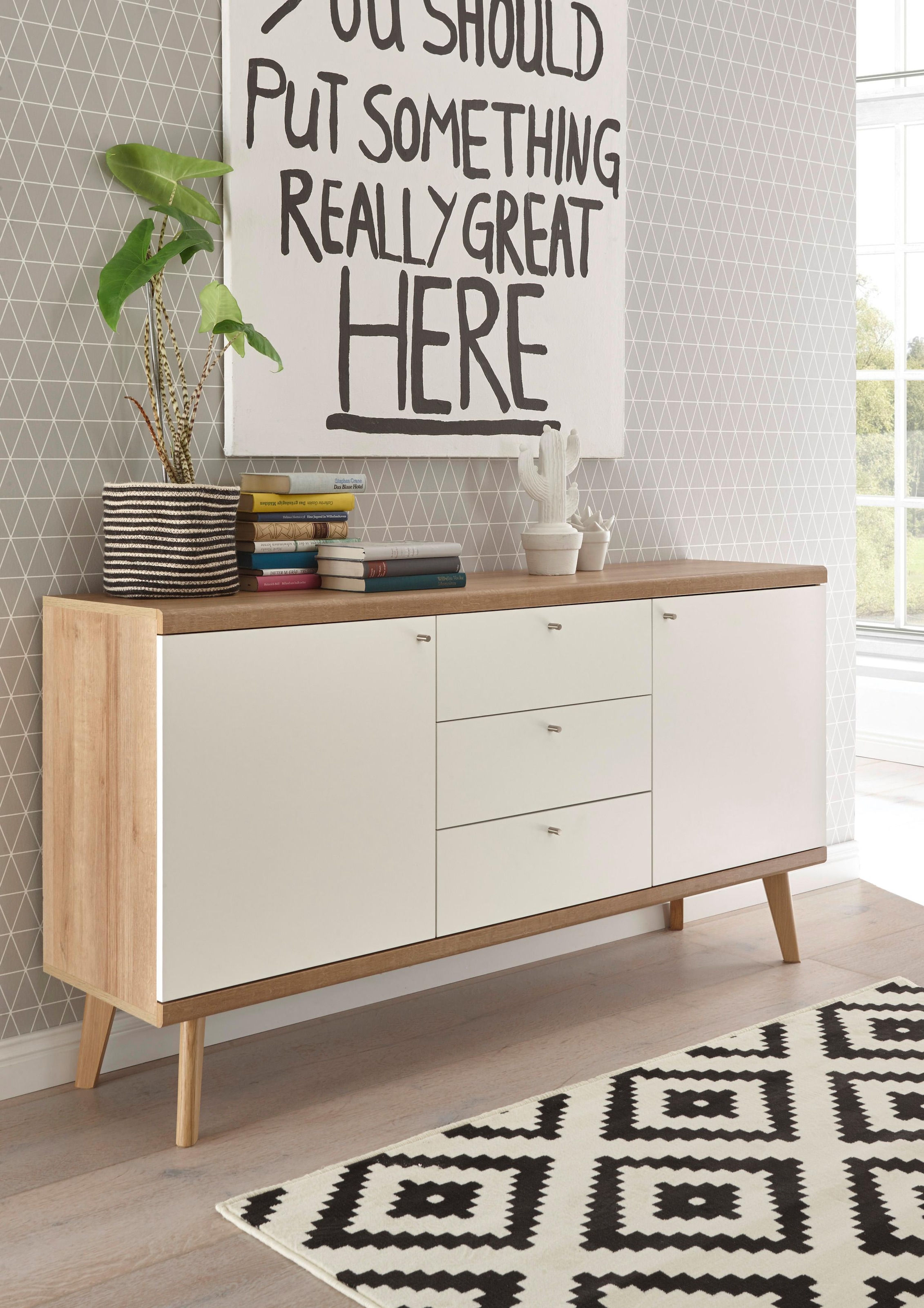 Home affaire Sideboard "Merle" im skandinavischen Design, Breite 160 cm günstig online kaufen
