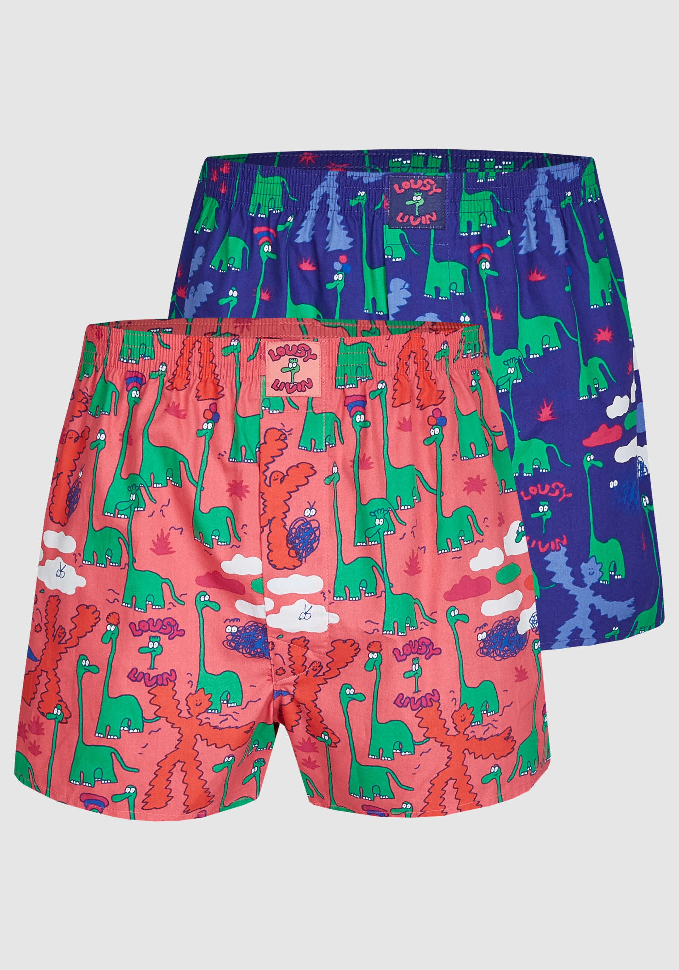 Lousy Livin Boxershorts »Dinos 2Pack«, (2 St.), im praktischen 2er-Pack