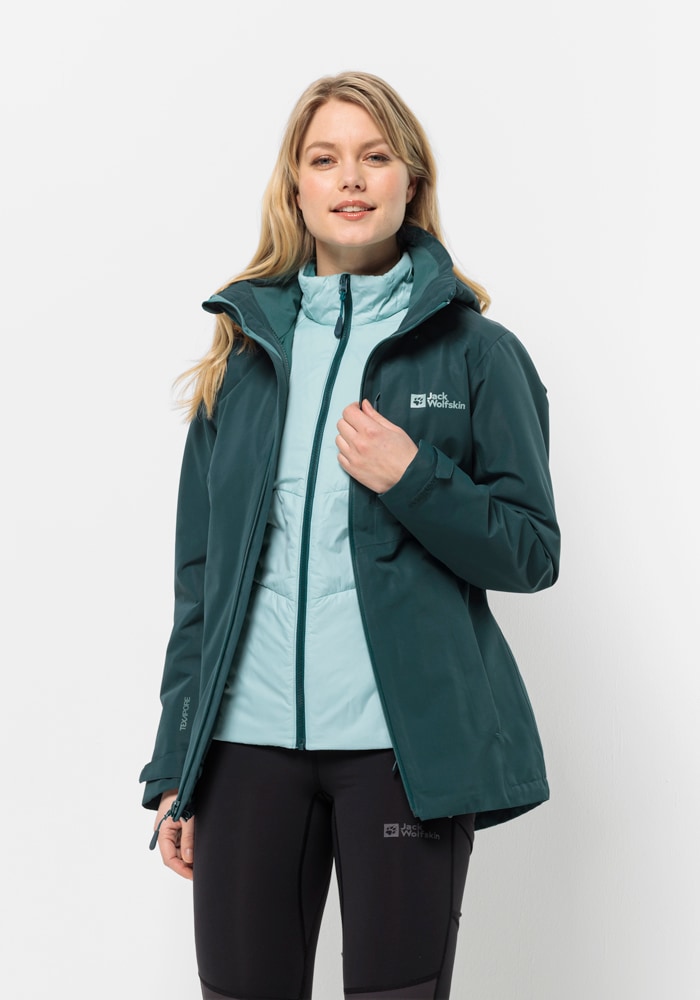 Jack Wolfskin 3-in-1-Funktionsjacke "BERGLAND 3IN1 JKT W", mit Kapuze