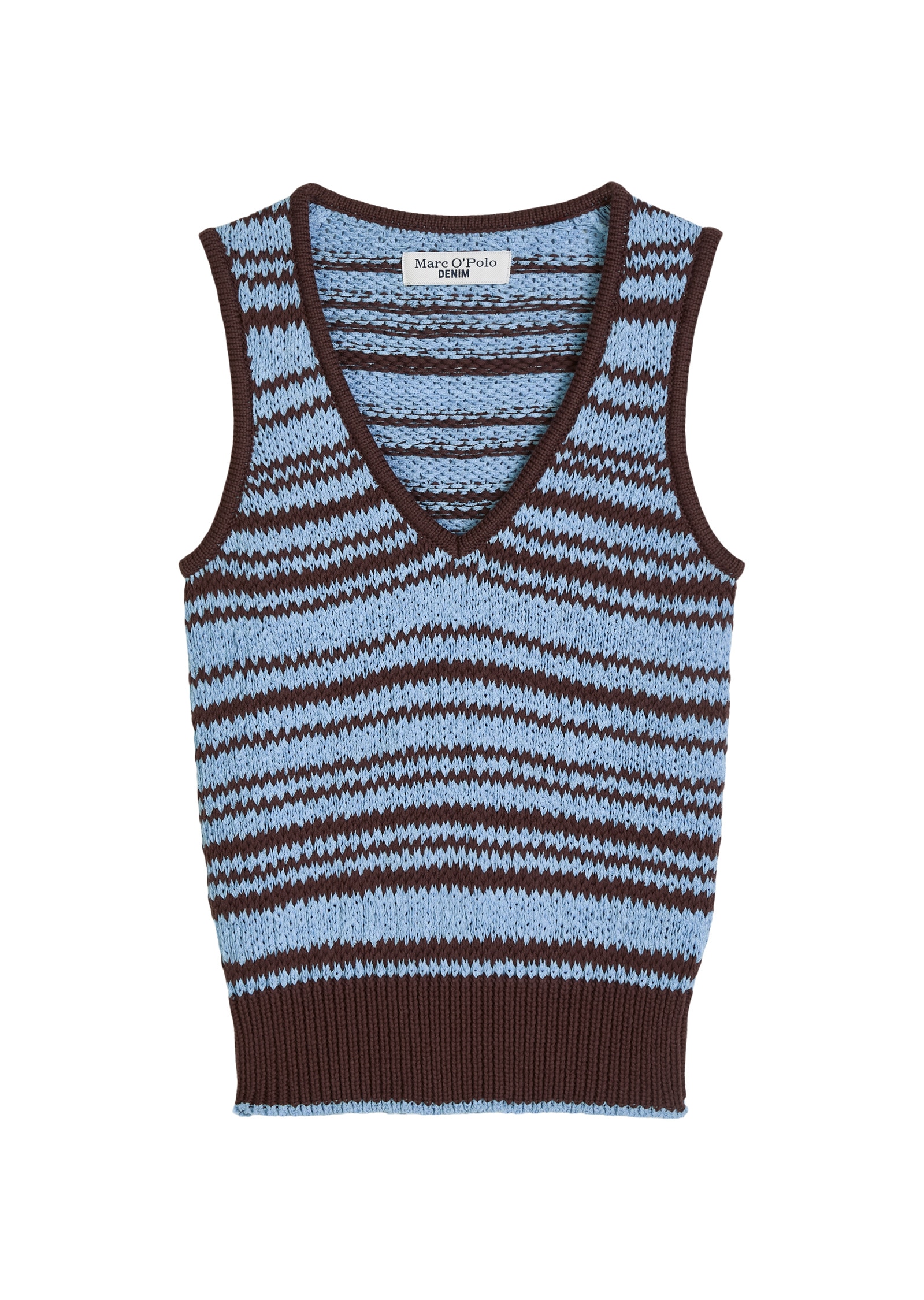 Marc O'Polo DENIM Strickpullover »aus garngefärbtem Bändchengarn«