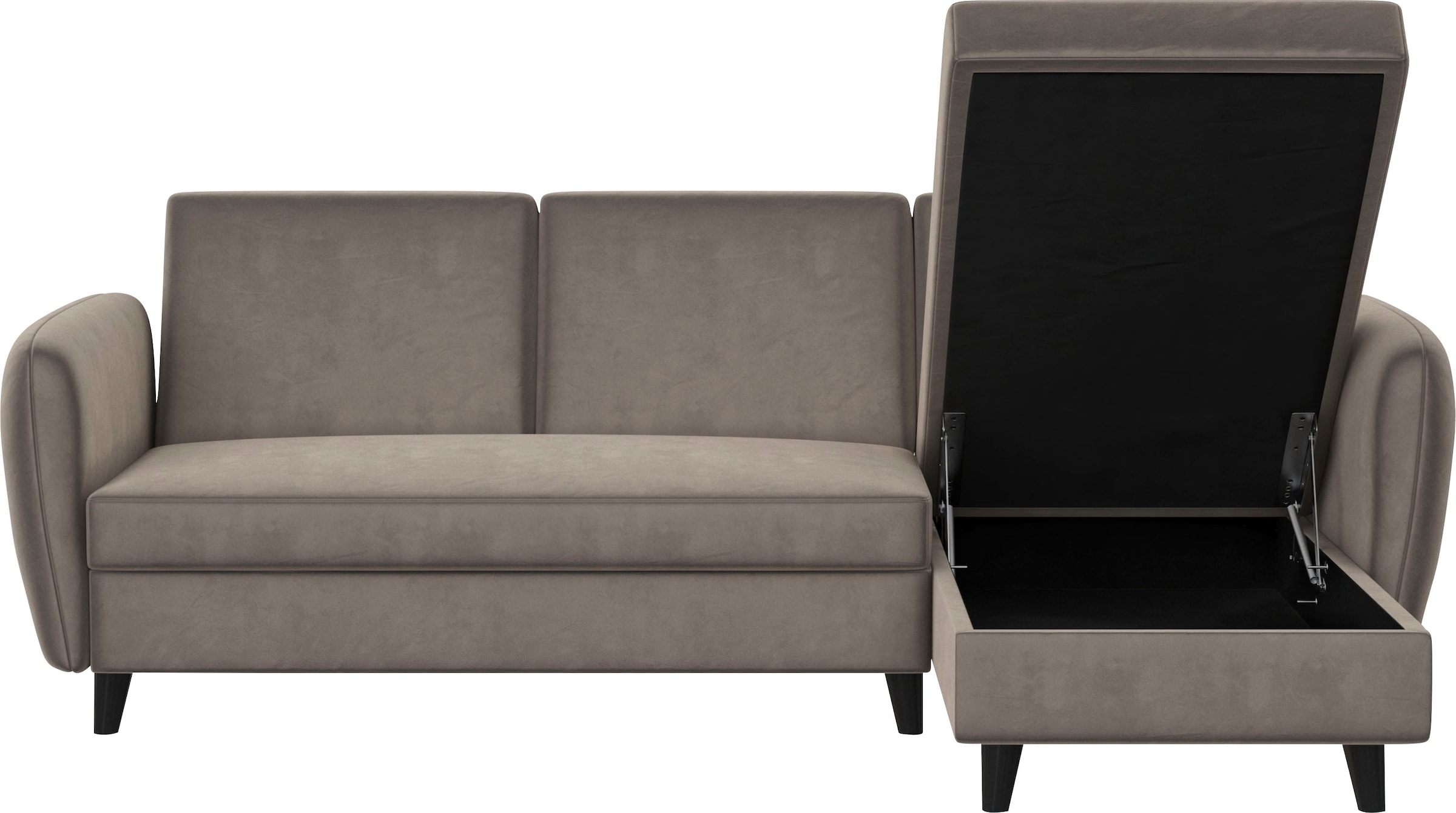 Dorel Home Ecksofa »Perry, L-Form,«, Rückenlehne, verschiedene Farbvarianten, Sitzhöhe 43 cm, Breite 219 cm