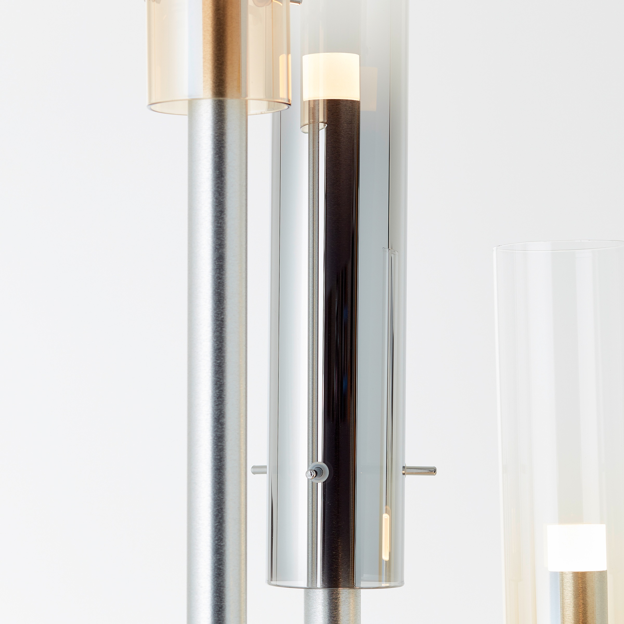 Brilliant LED Stehlampe »Inez«, 168 x 33 cm, 2100 lm, 3000 K, Metall/Glas, aluminium gebürstet
