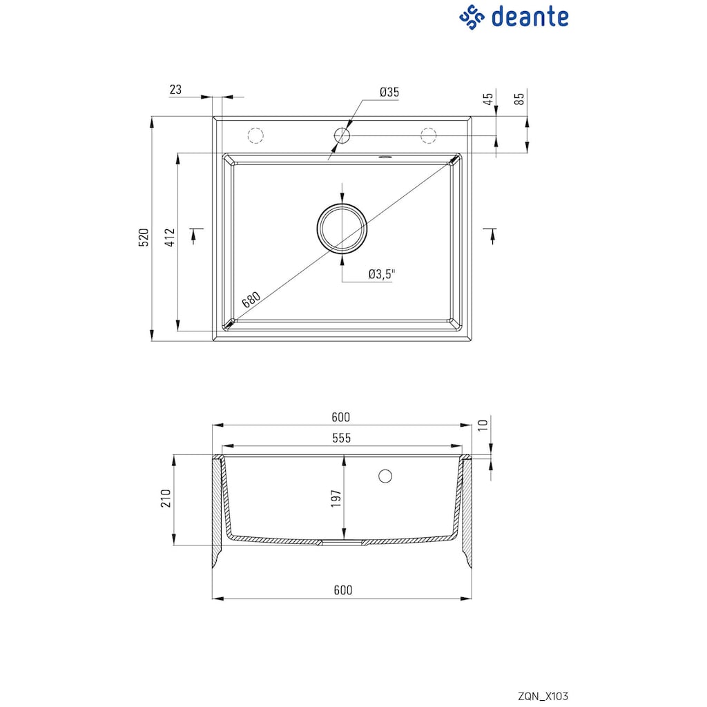 Deante Granitspüle »Andante«