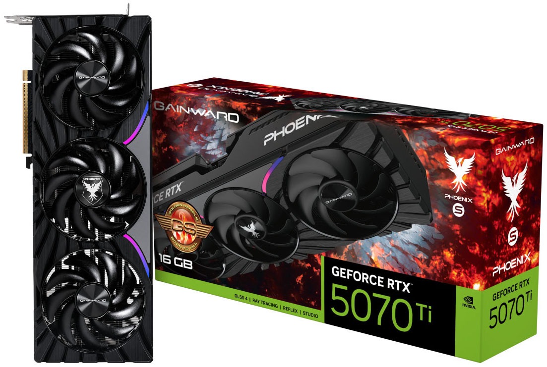 GAINWARD Grafikkarte "GeForce RTX 5070 Ti Phoenix-S GS", schwarz, Grafikkarten - Einheitsgröße