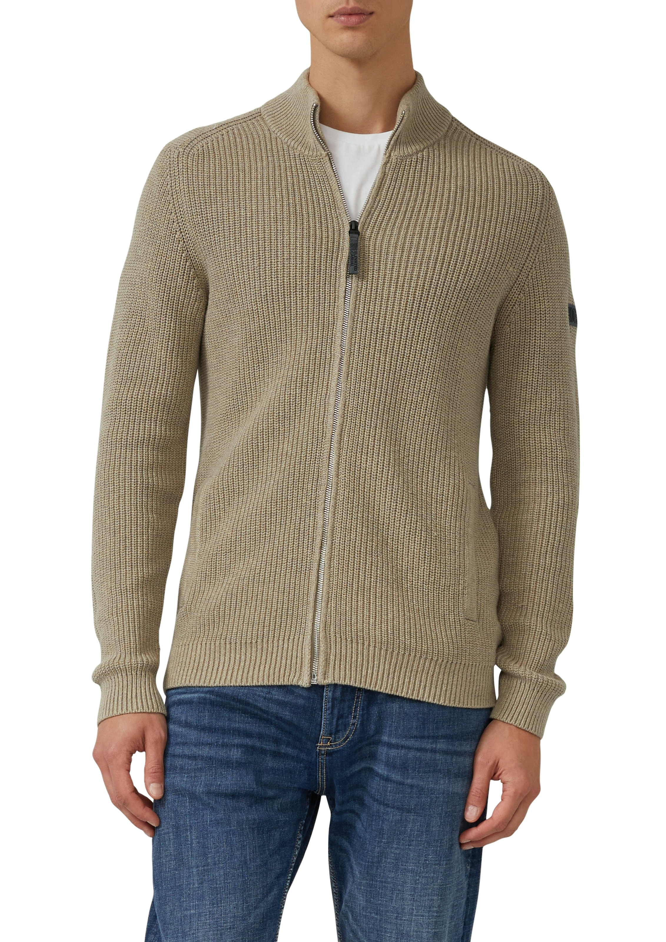 s.Oliver Strickjacke mit Stehkragen und Reißverschluss günstig online kaufen