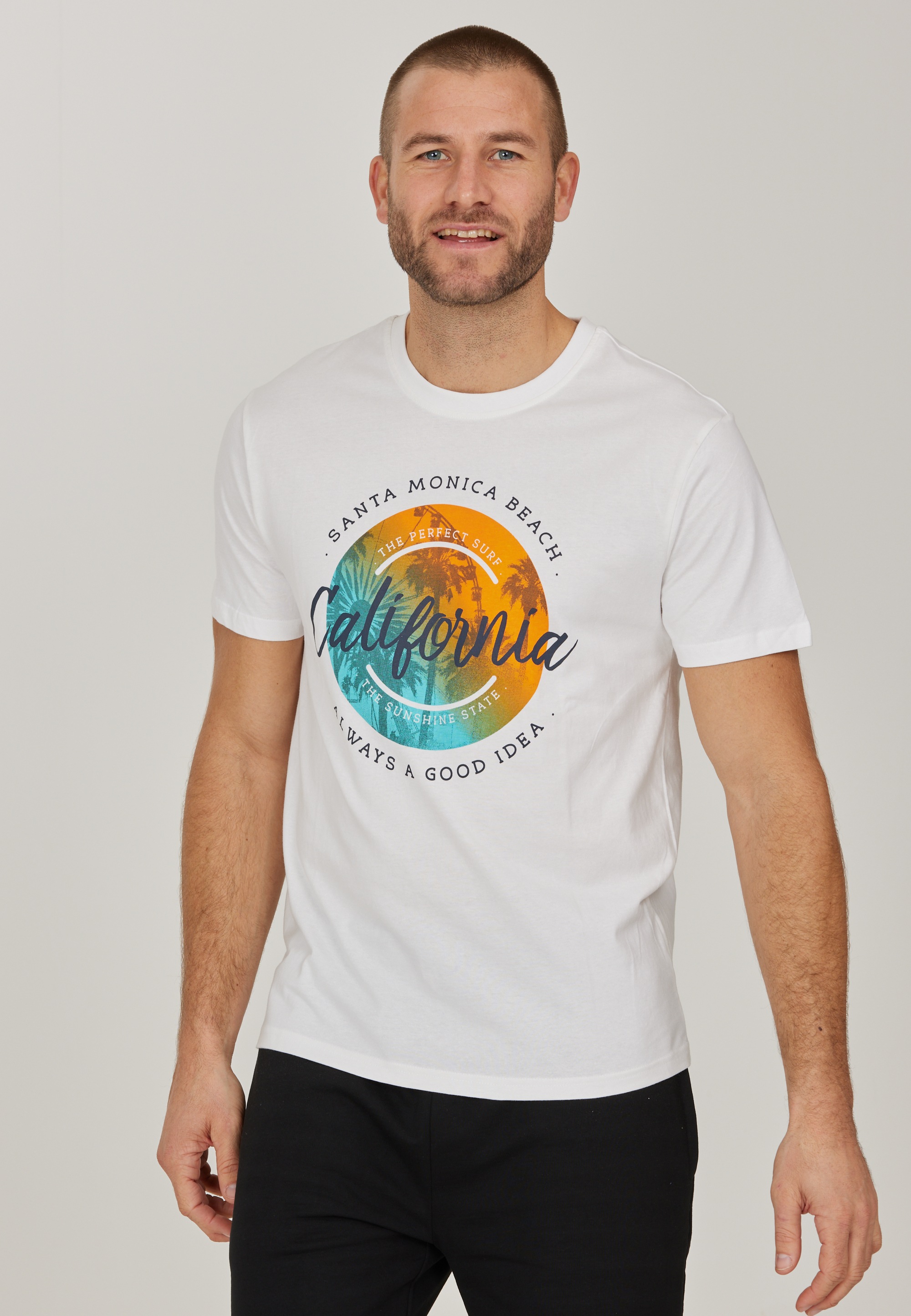 CRUZ T-Shirt »Edmund« mit coolem Print