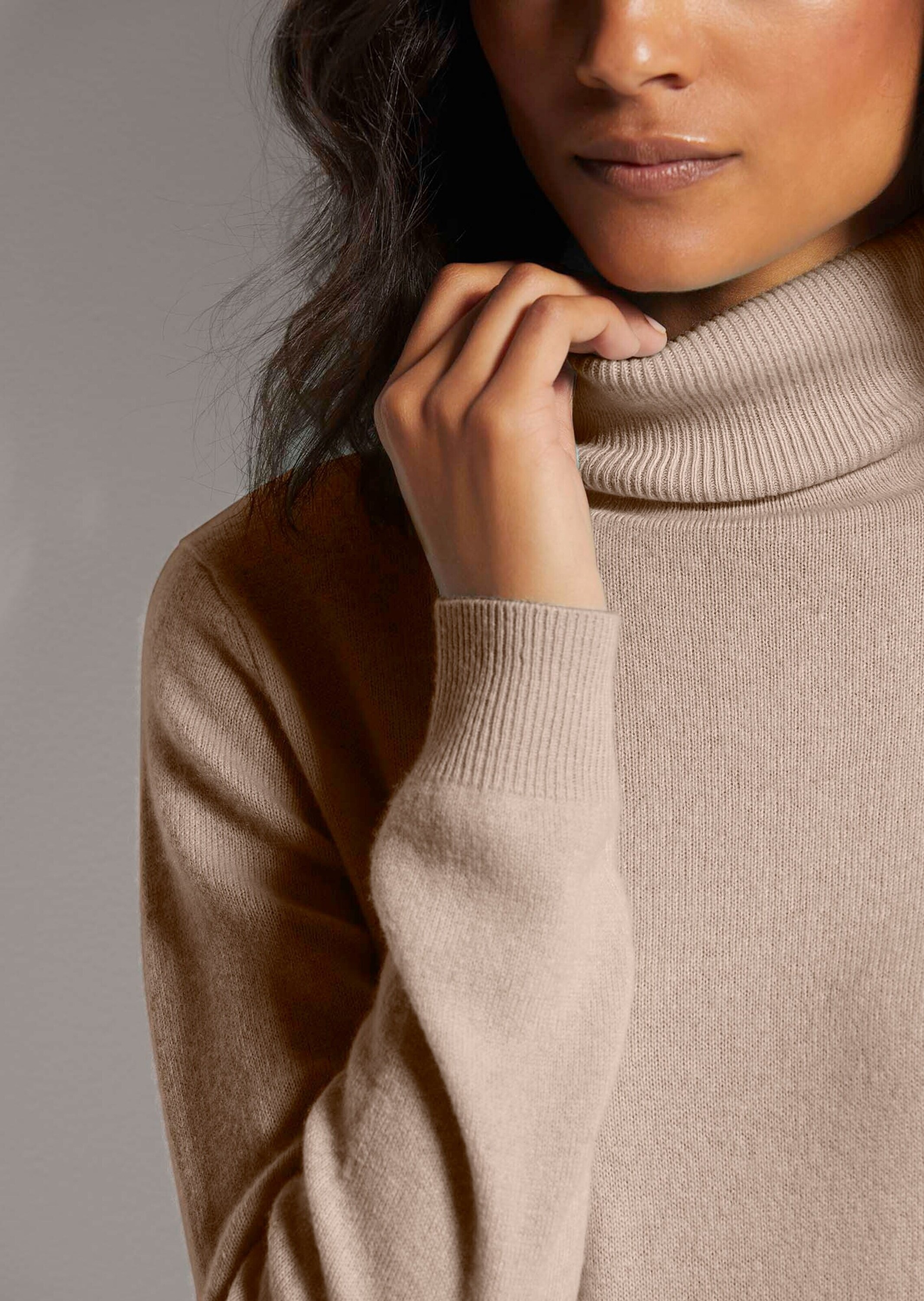 MADELEINE Longpullover »Kaschmirpullover Zeitloser Strickpullover mit geripptem Rollkragen« Kaschmirpullover mit Rollkragen, Langarm