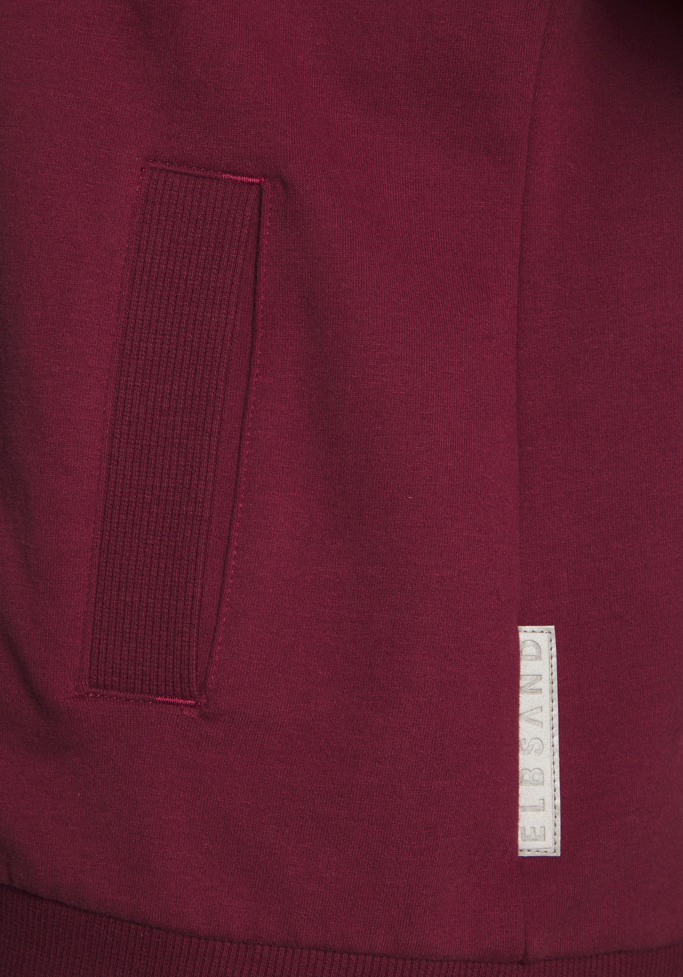 Elbsand Sweatjacke »Alvis«, mit Logodruck am Kragen, bequeme Freizeitjacke
